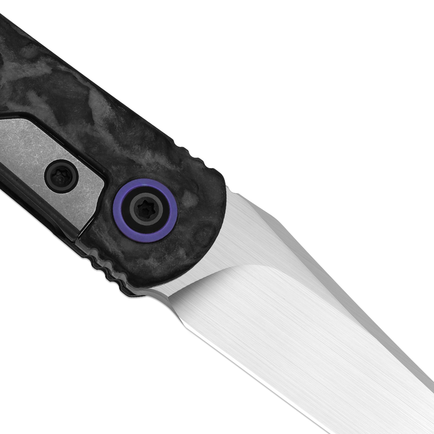 Feist 3 | CPM S90V + Hand-brushed | Titanium & KizerNova™ CF Lava | Clip Point | KizerX™ 3499.3A7