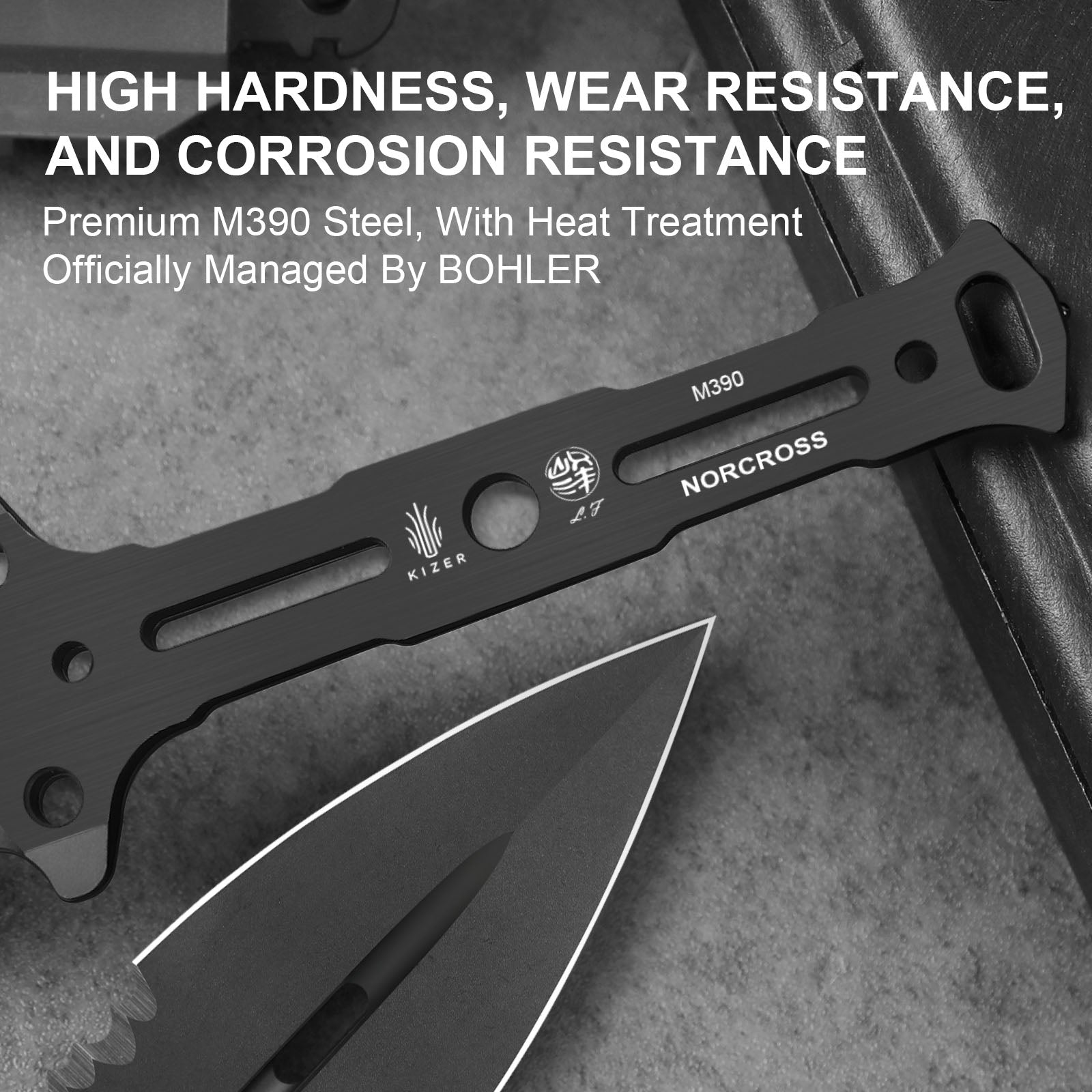 Norcross | M390 | Carbon Fiber | ZX.FB01A1 . Double Edged | KIZERX®