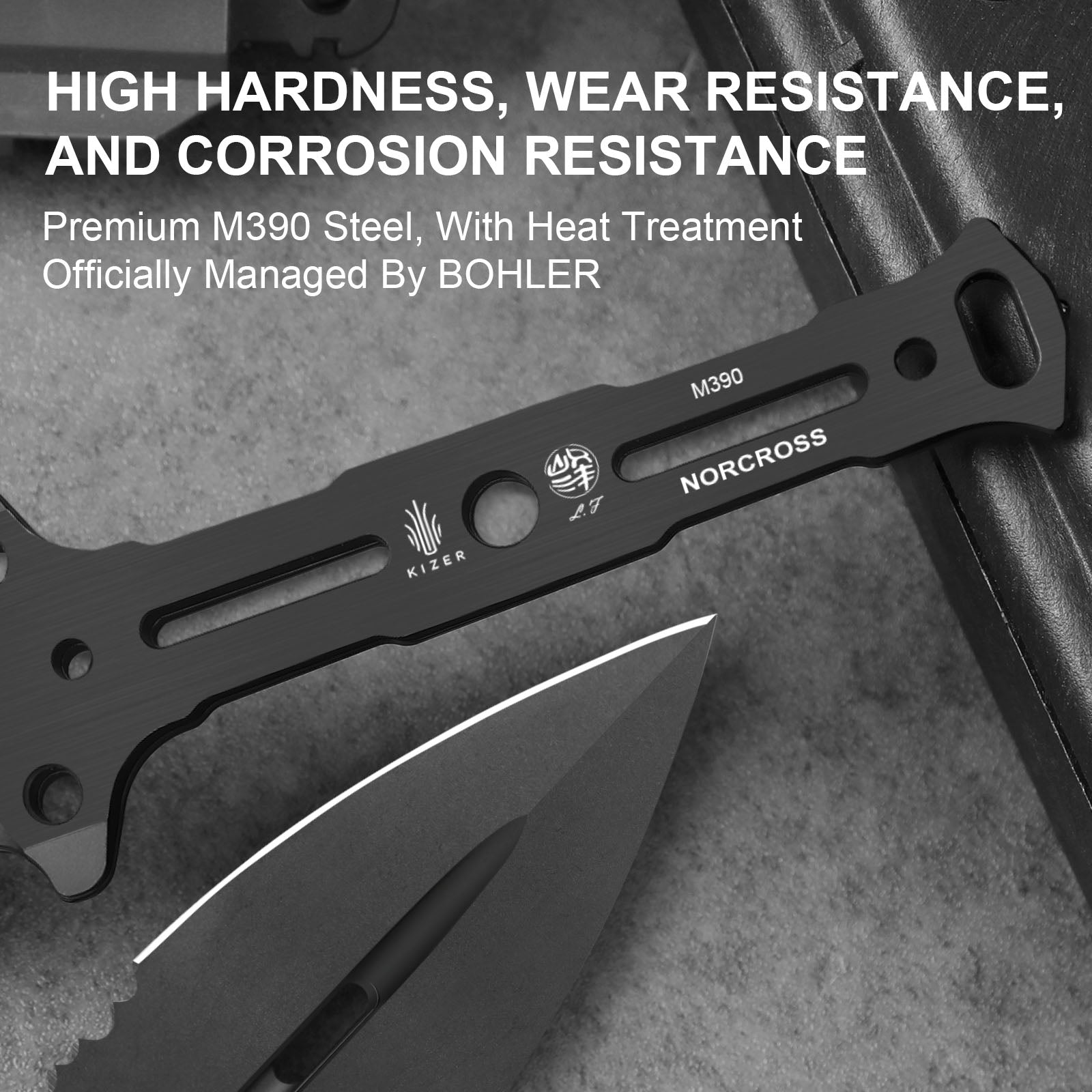 Norcross | M390 | Carbon Fiber | ZX.FB01A2 . Single Edged | KIZERX®