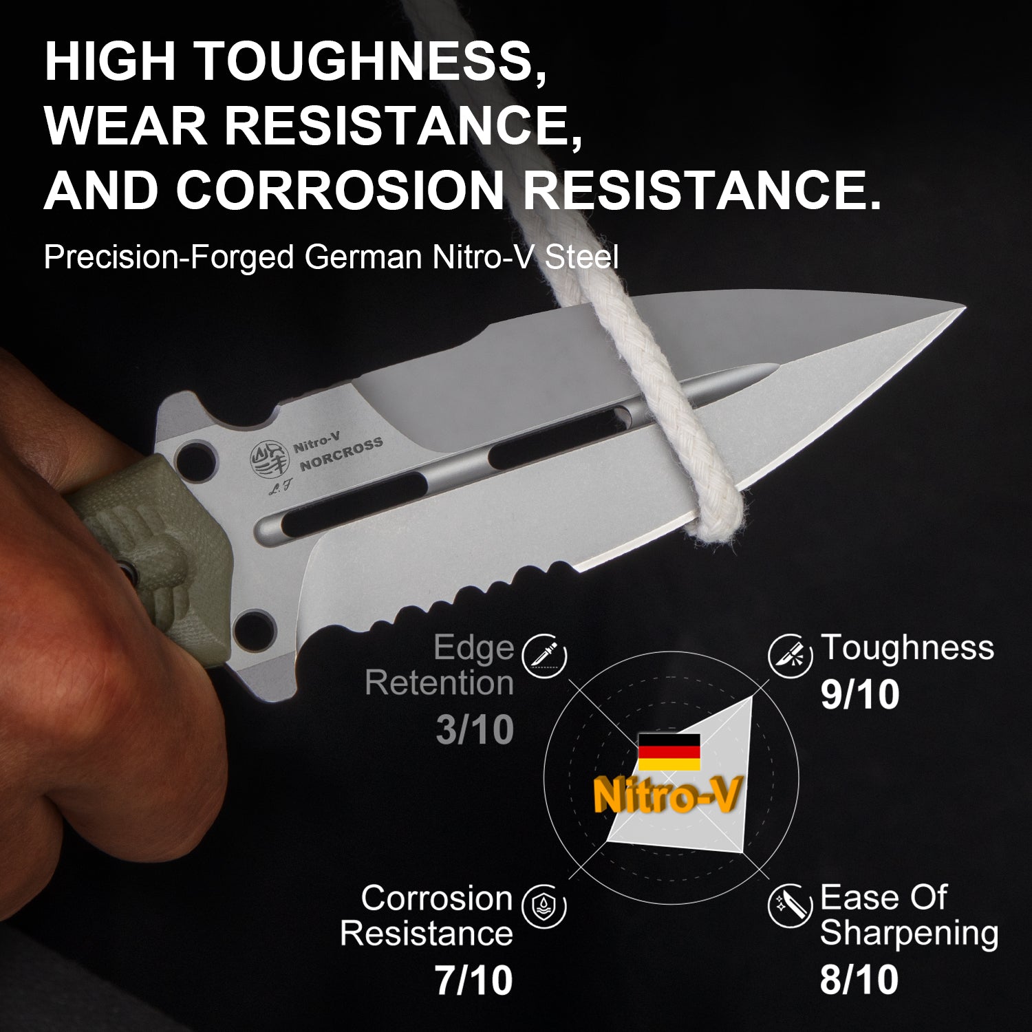 Norcross | Nitro-V | G10 | Single Edged | KizerV™ FB01A4