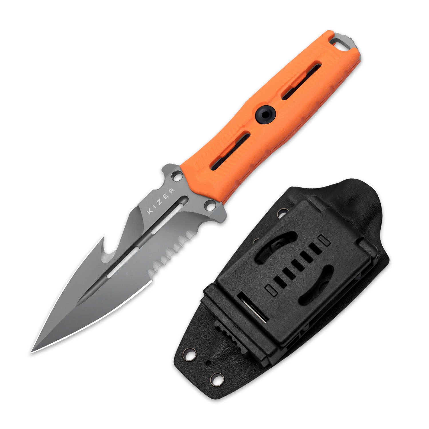 Norcross | Nitro-V | Orange G10 | Double Edged | KizerV™ FB01A5