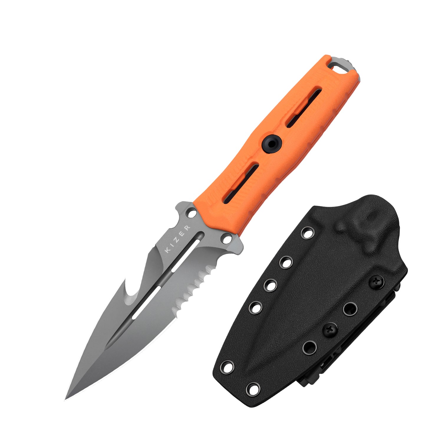 Norcross | Nitro-V | Orange G10 | Double Edged | KizerV™ FB01A5