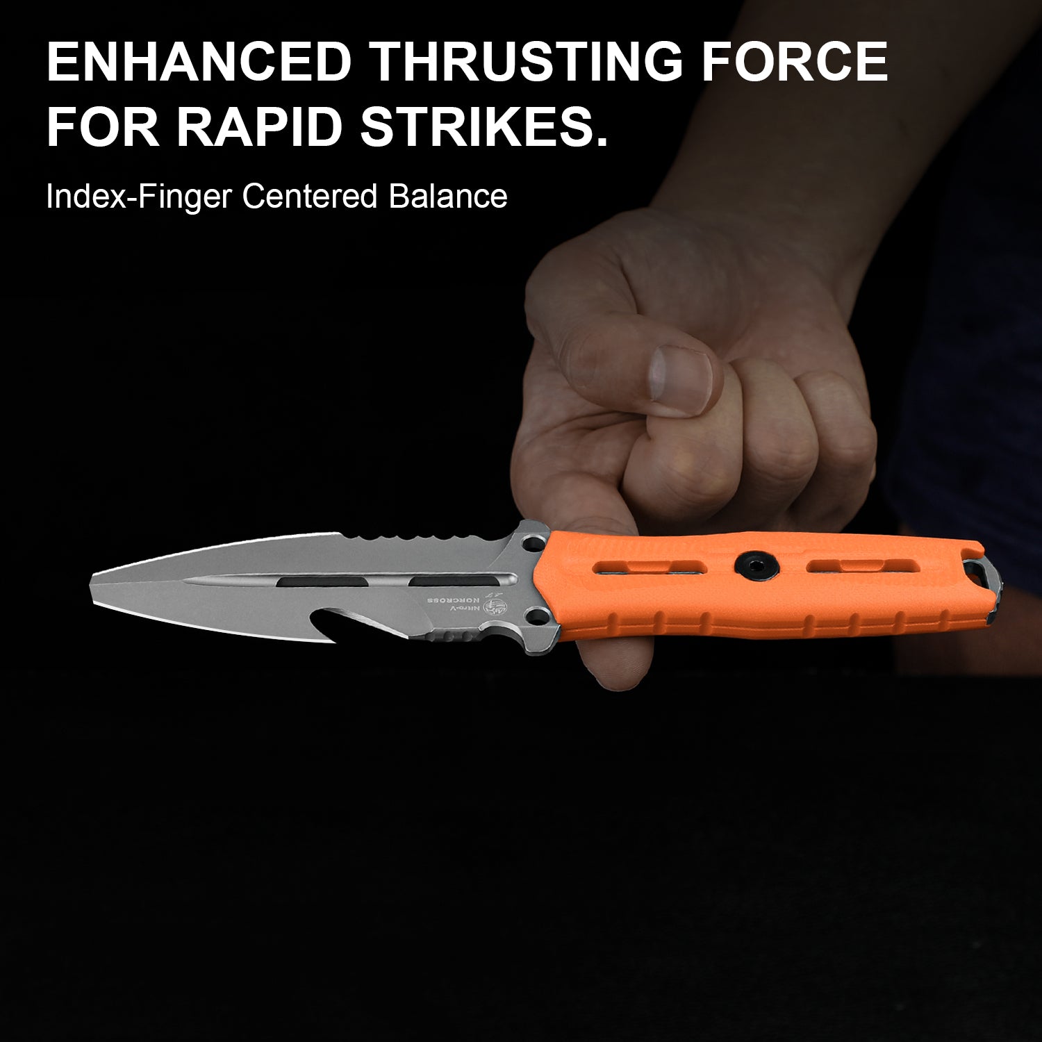 Norcross | Nitro-V | Orange G10 | Exclusive . Double Edged | KizerV™ FB01A7