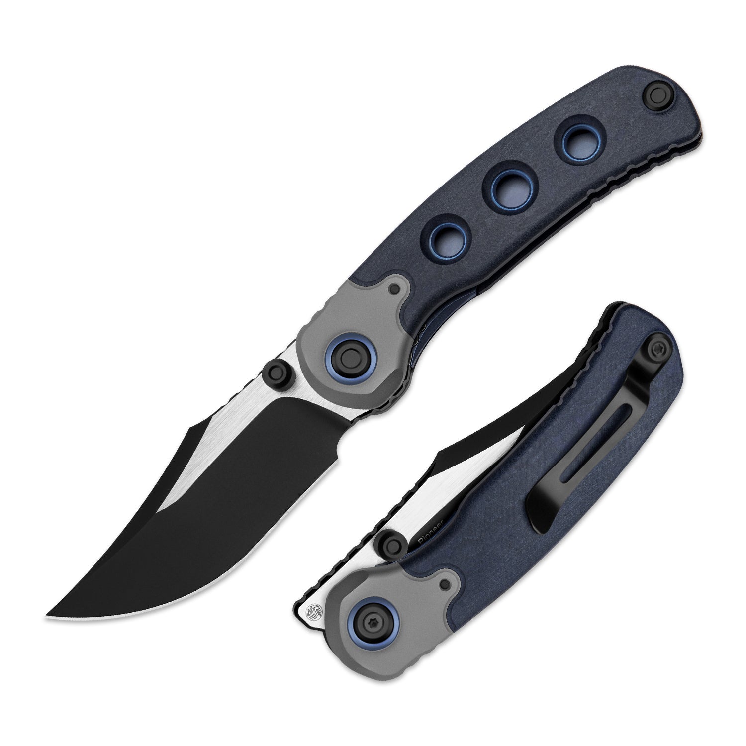 PIONEER | S35VN | Blue Canyon & Titanium | KizerB™ FK03A2