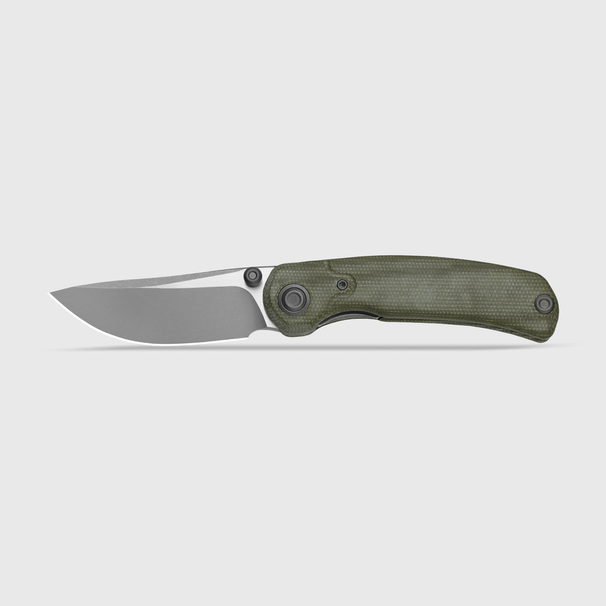 PIONEER | 14C28N | Micarta | Gray PVD Coating & Stonewashed & Flat Brushed | KizerV™ FK03M4