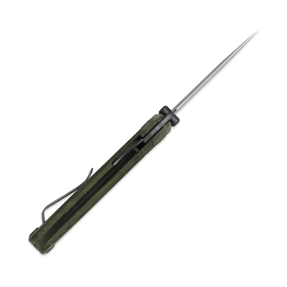 PIONEER | 14C28N | Micarta | Gray PVD Coating & Stonewashed & Flat Brushed | KizerV™ FK03M4