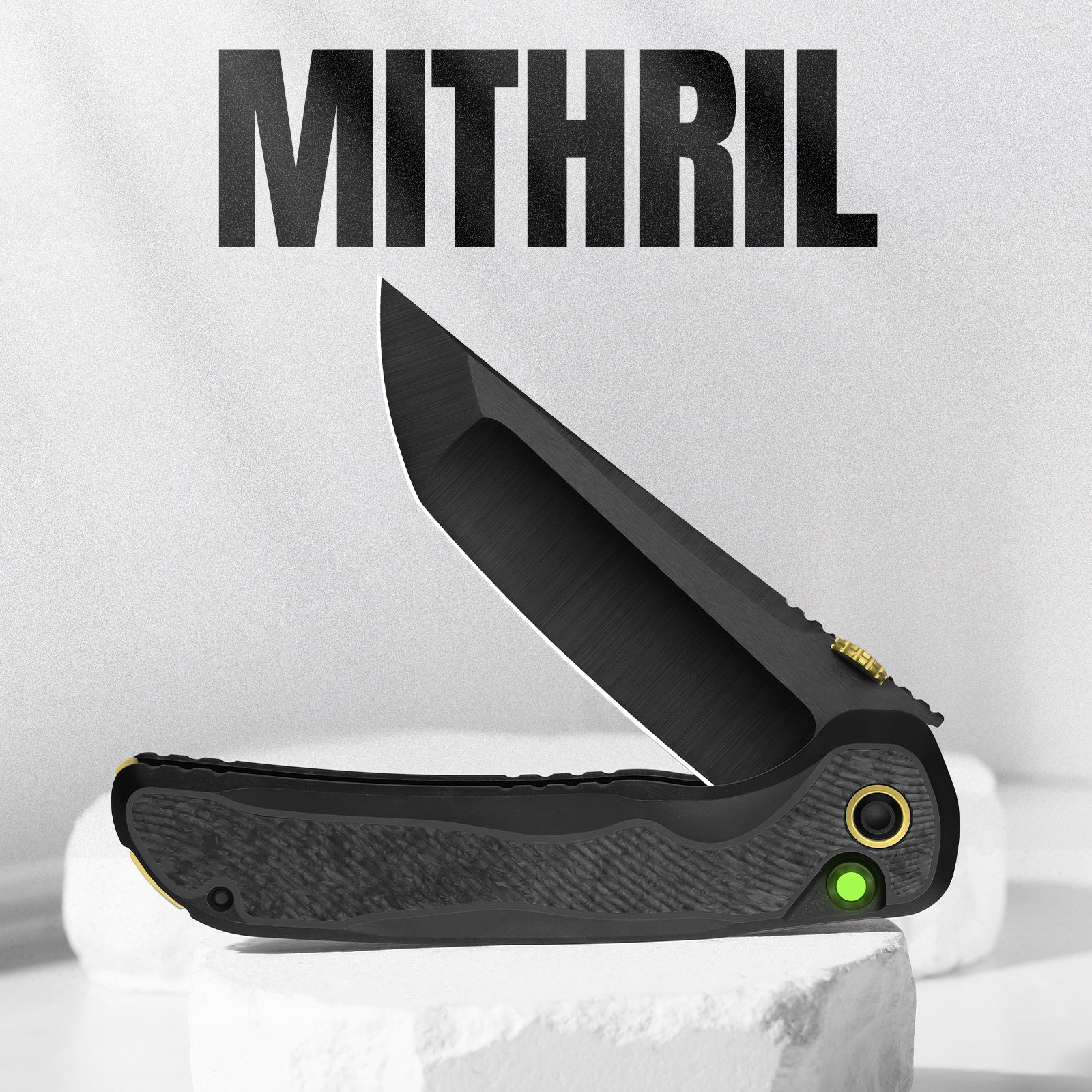 Mithril | KineticFit™ Button Lock | M390 + DLC Ultra + Hand-Brushed | Exquisite Light | KizerX® FK08A1