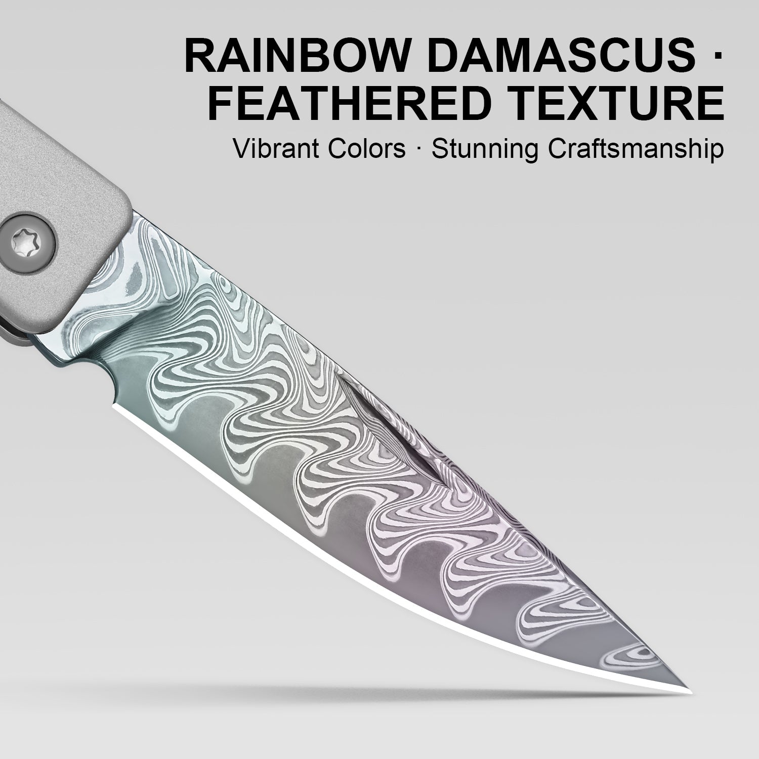 Little Grand | Damascus | Aluminum & Crystallized Titanium | KizerB™ 2670A4 | Limited