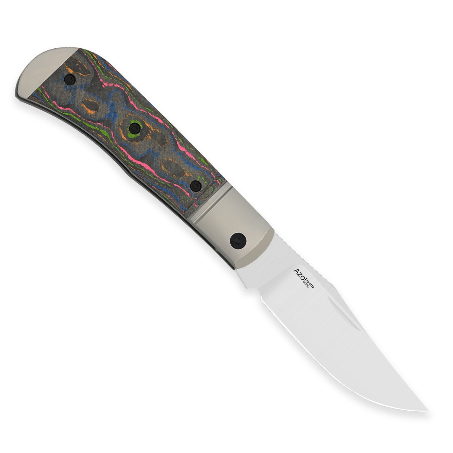 Trestle | M390 | Titanium & Camo 80s | KizerB™ 3761A2