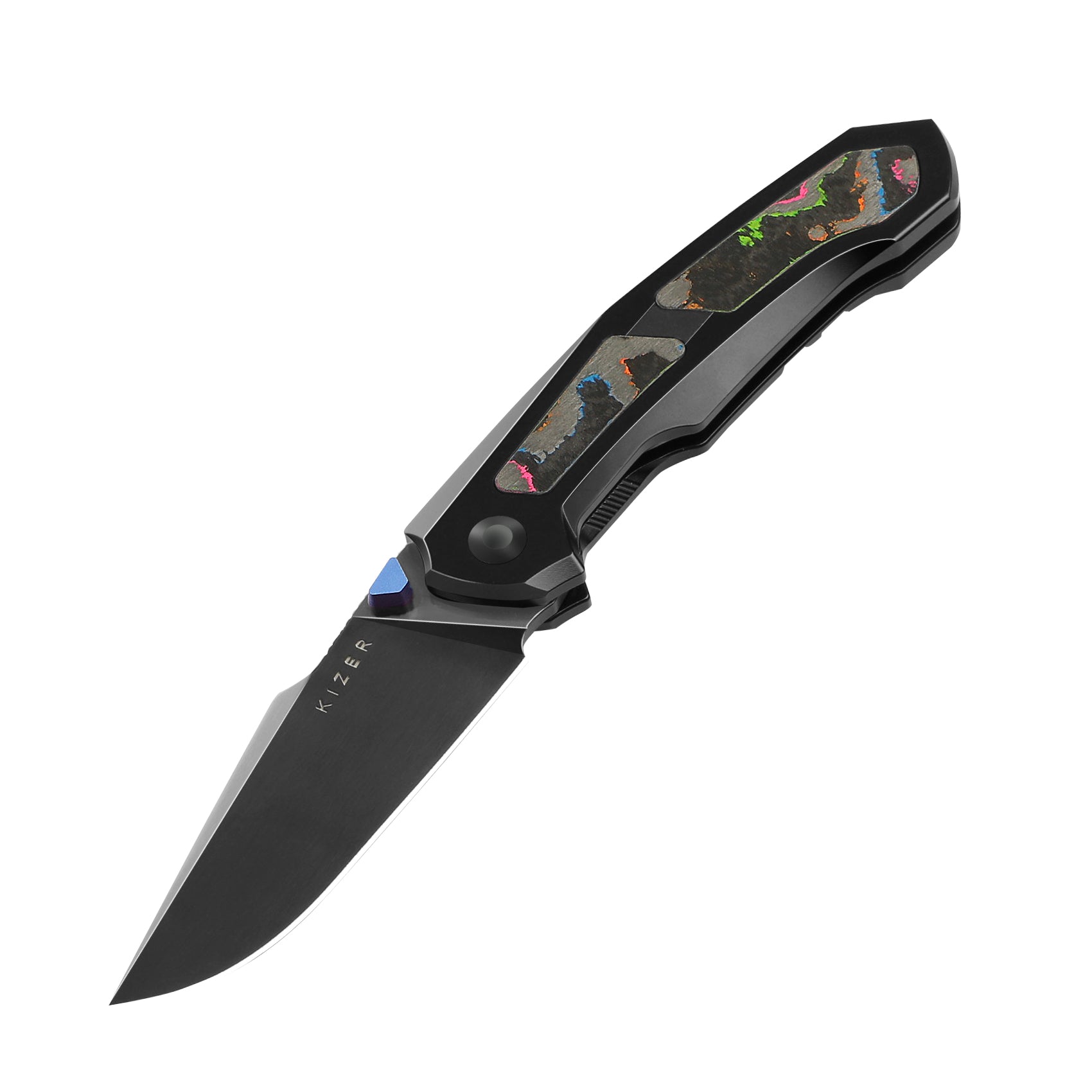Feweed | S45VN | Titanium(Camo Carbon 80s)| KizerB™ 3694A3
