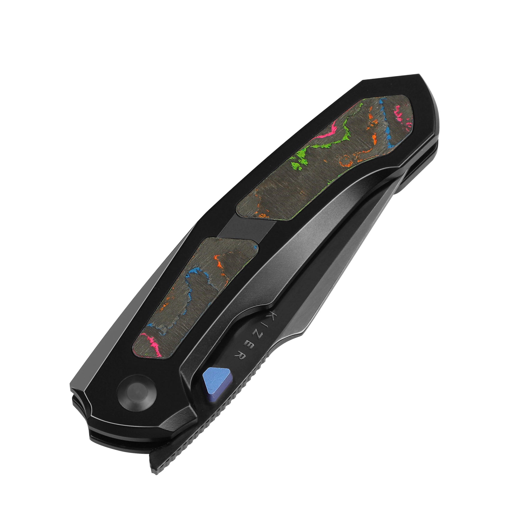 Feweed | S45VN | Titanium(Camo Carbon 80s)| KizerB™ 3694A3