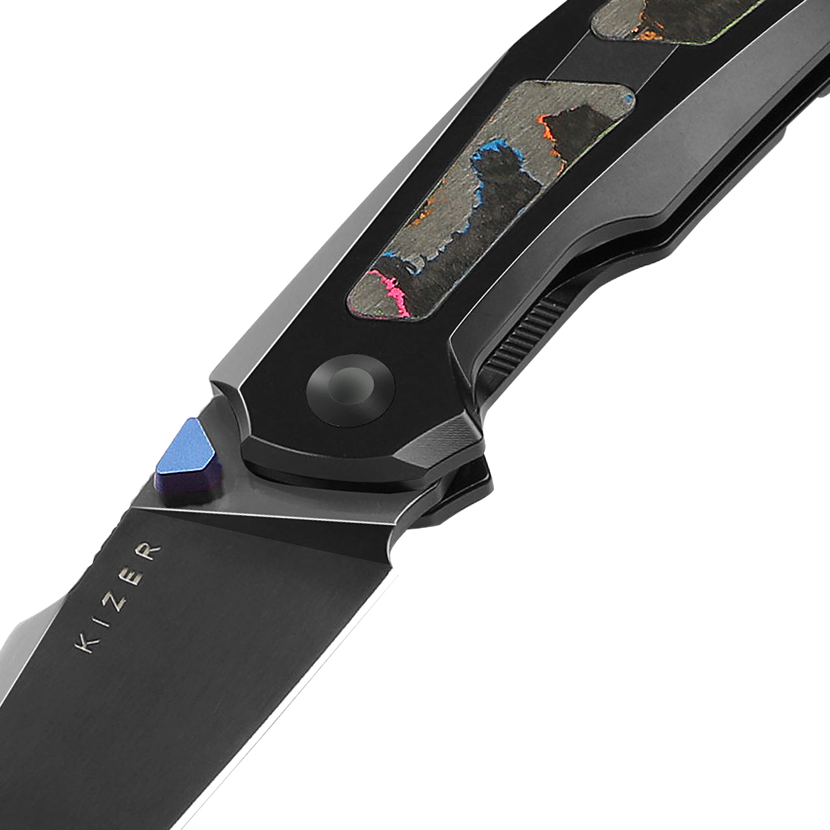 Feweed | S45VN | Titanium(Camo Carbon 80s)| KizerB™ 3694A3