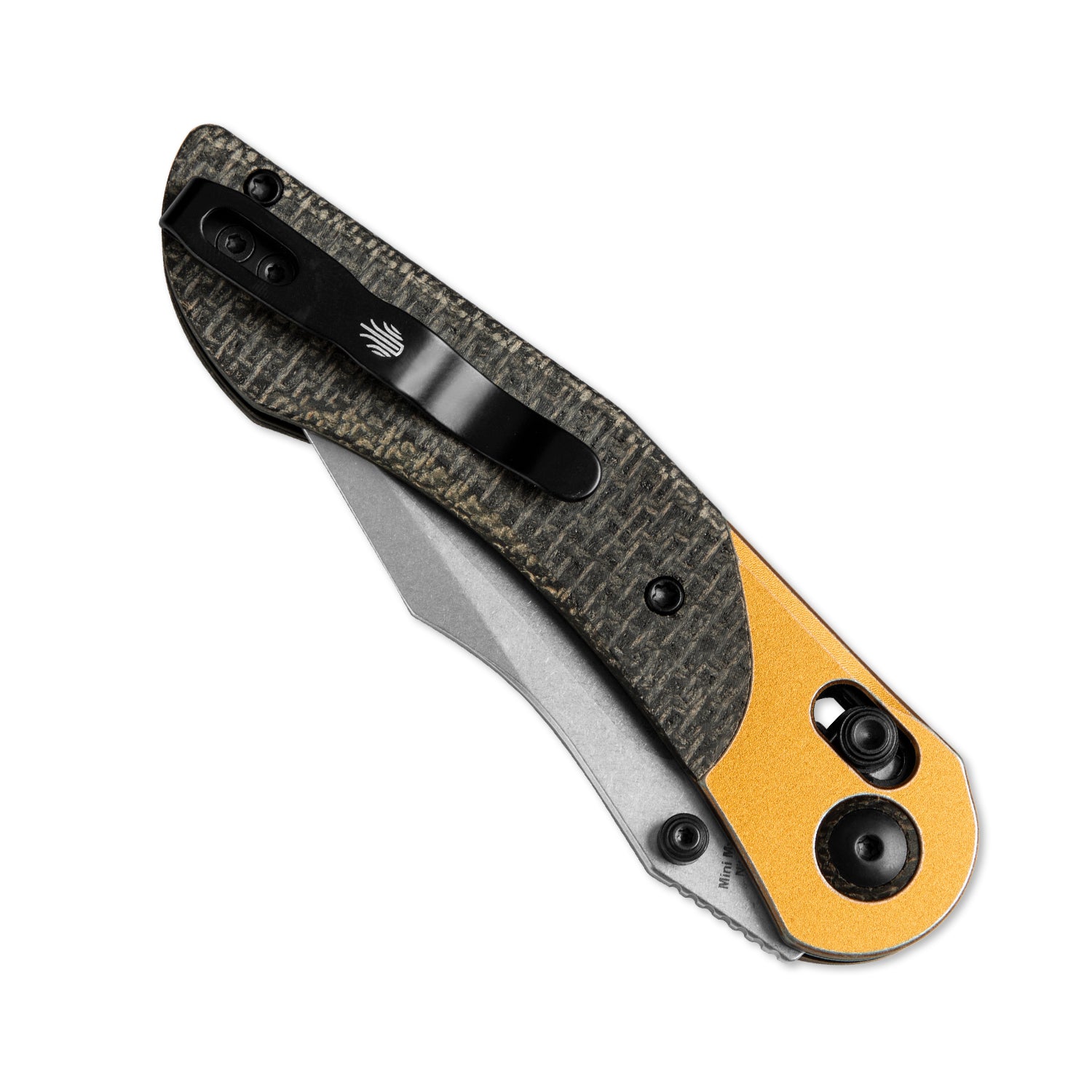 Mini Mystic | Nitro-V | Aluminum+Burlap Micarta | KizerV™ 3636A2
