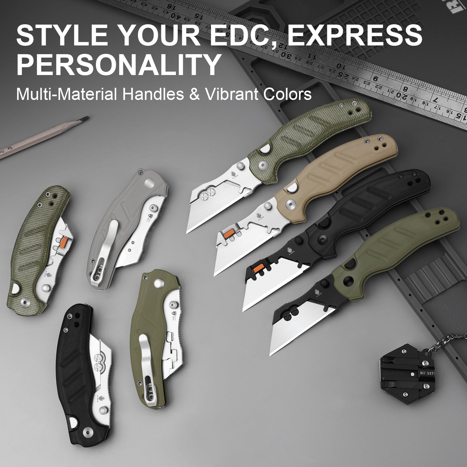 Sheepdog® Utility Knives | Kizer Button Liner Lock™ | C01C Uti 2 | 5Cr15MoV | KizerV™ 3488.29JNA2