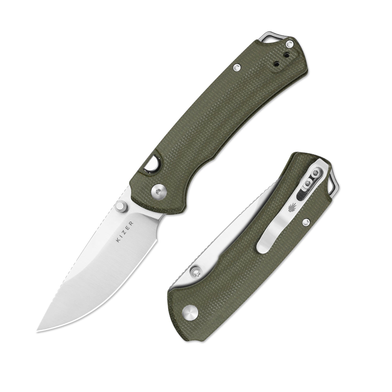 T1 BD | Button Liner Lock™ | Nitro-V | Micarta | KizerV™ 3490.2BA1
