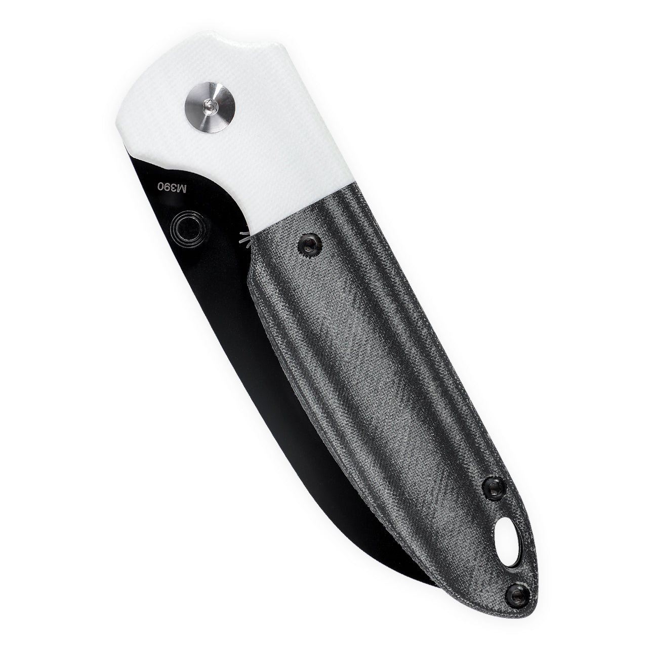 Kizer Deviant Black Micarta& White G10 V3575A2 (3" Black Ti-Coated)