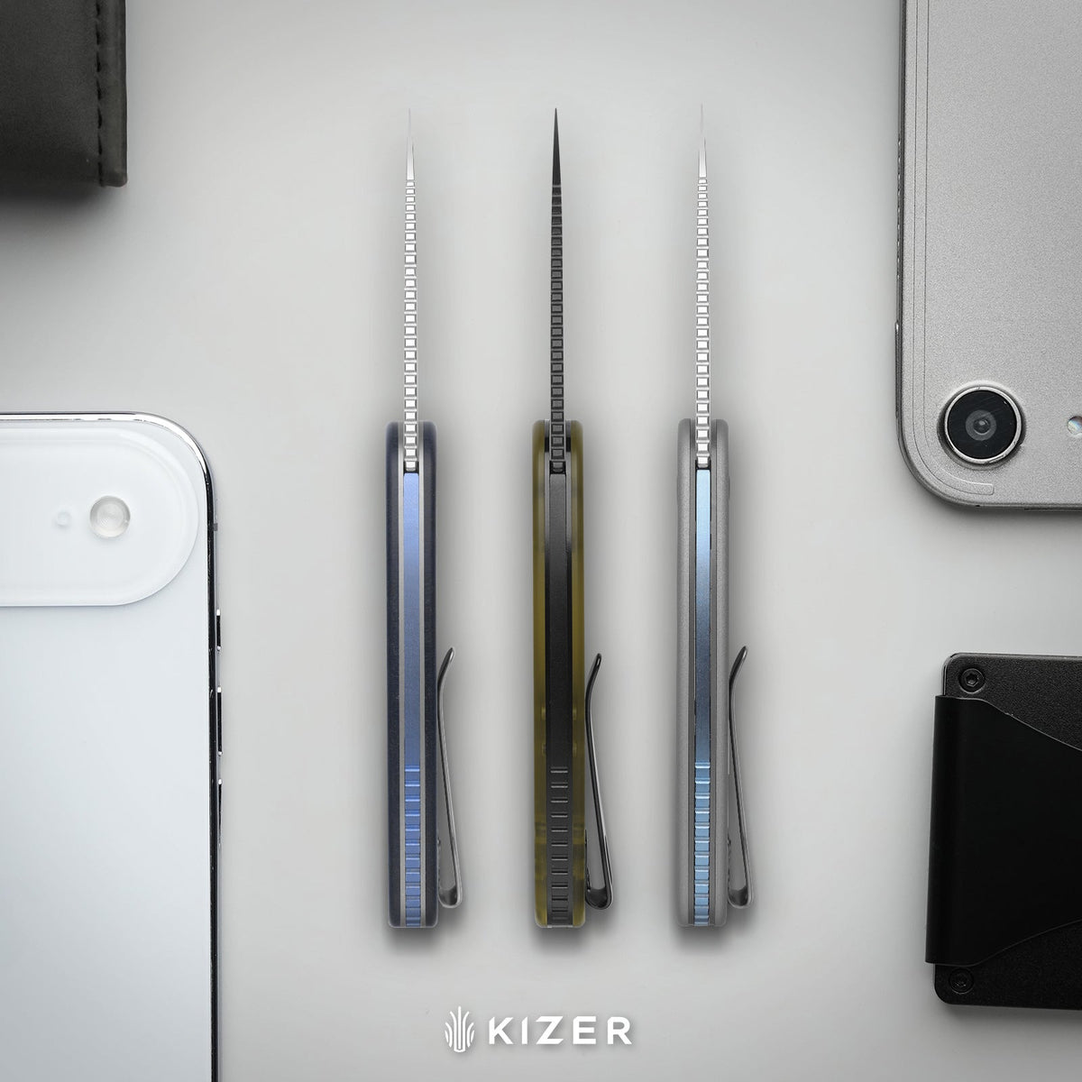 Microbe TSJ AirTi | KStop™ Slip joint |  Richlite | 14C28N + Stonewashed | KizerV™ 2742TSJA2