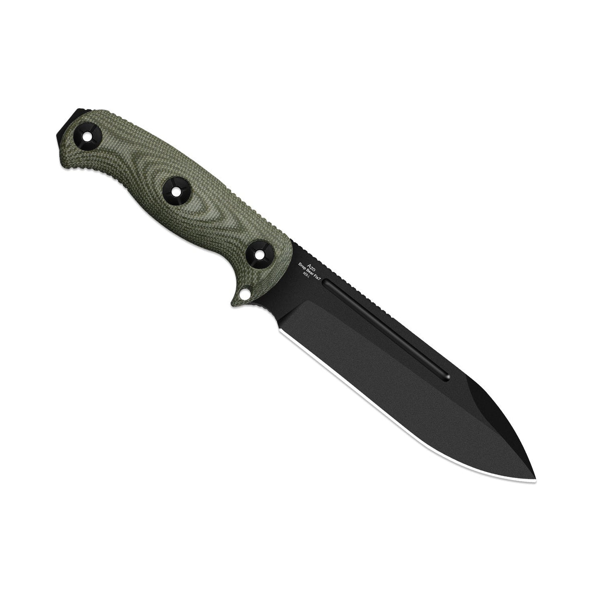 Drop Bear Fix 7 HexShox™ | AEB-L + Black PVD Stonewashed | Micarta & Orange TPV | Drop Point | KizerV™ 1103HSD2