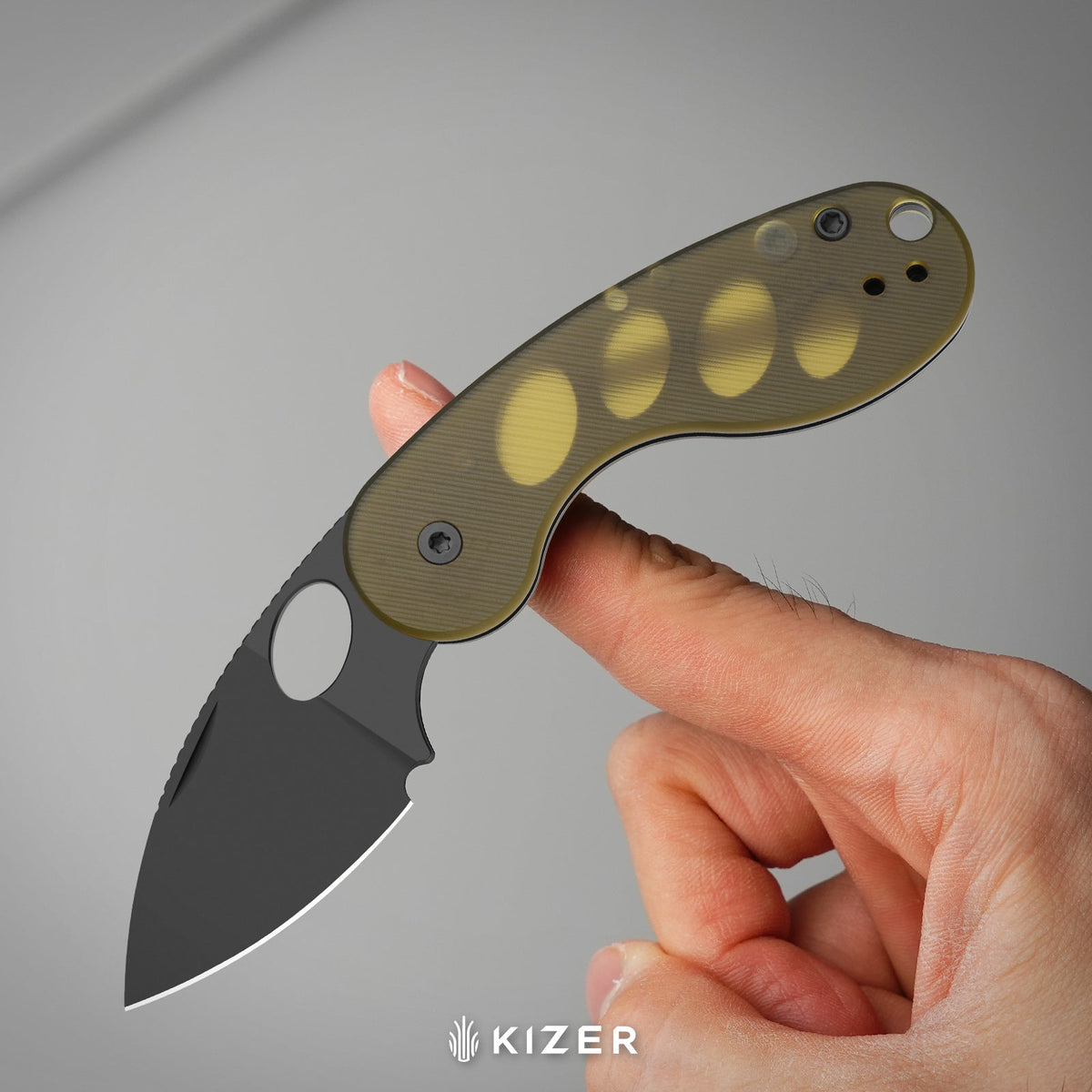 Microbe TSJ AirTi | KStop™ Slip joint |  Richlite | 14C28N + Stonewashed | KizerV™ 2742TSJA2