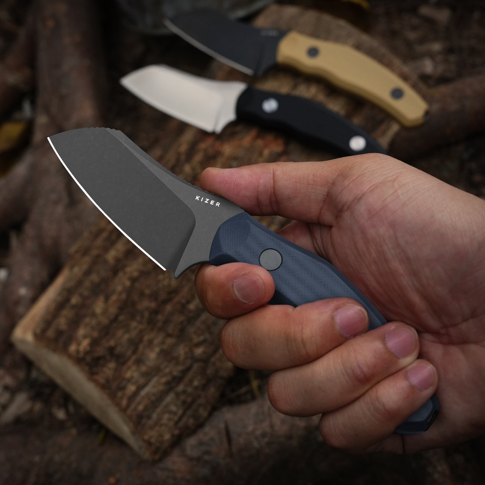 Bulldog Fix | One-Piece G10 Handle | 14C28N | Fixed Blade | KizerV™ 1116A1