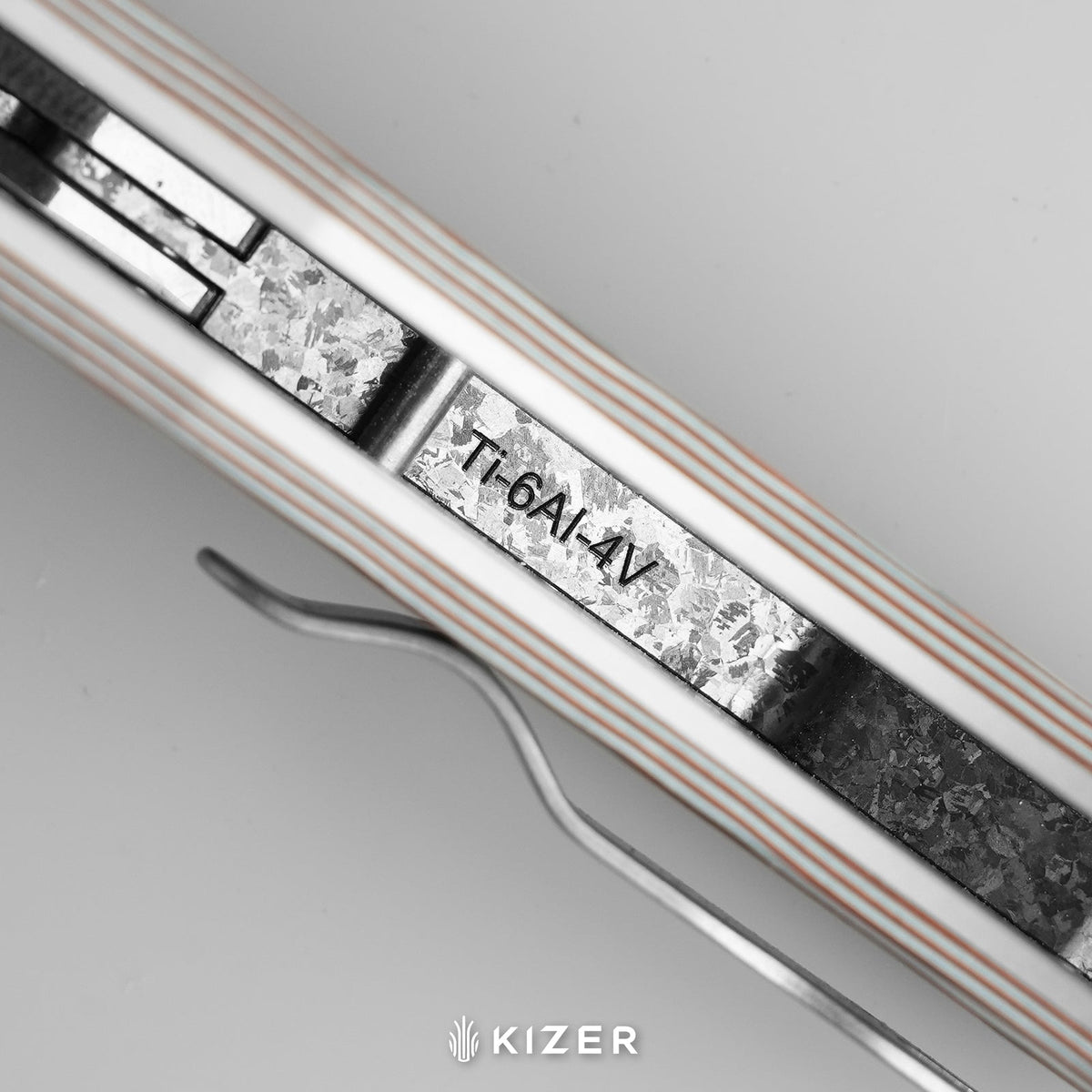 Trestle TP AirTi | BD1N Dual-Blade Clip Point & Spey Point | KStop™ 105° Half-Stop Trapper | Aluminum & Micarta | KizerB™ 3761TPA3
