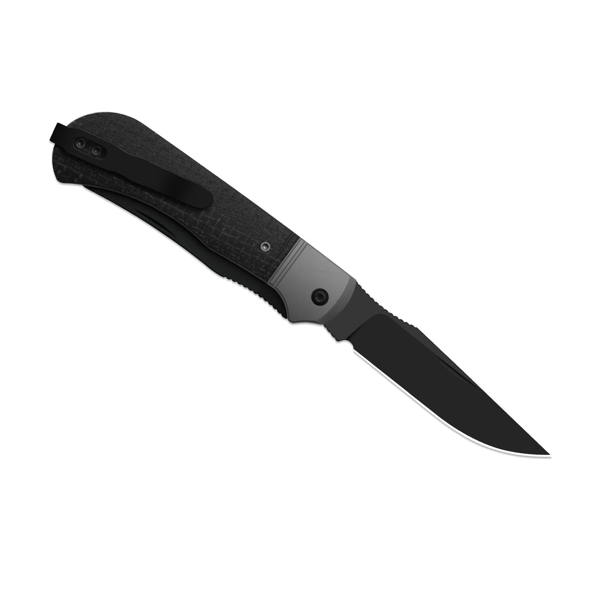 Trestle TP AirTi | BD1N Dual-Blade Clip Point & Spey Point | KStop™ 105° Half-Stop Trapper | Aluminum & Micarta | KizerB™ 3761TPA3
