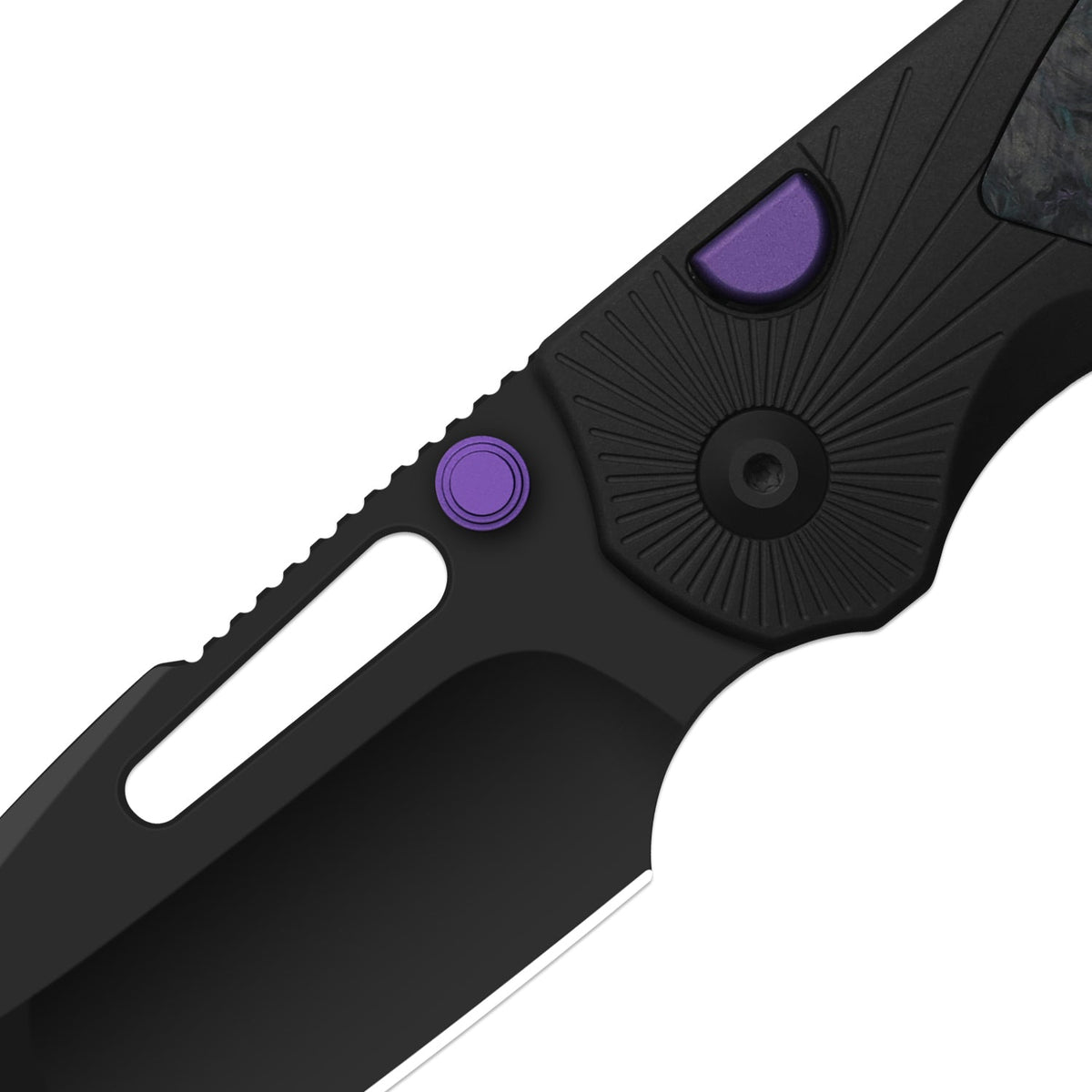 Durandal | Kizer Button Liner Lock™ | Aluminum &  Fatcarbon® Black Dark Matter  | S35VN + Black PVD Coating | KizerB™ 3765BD1