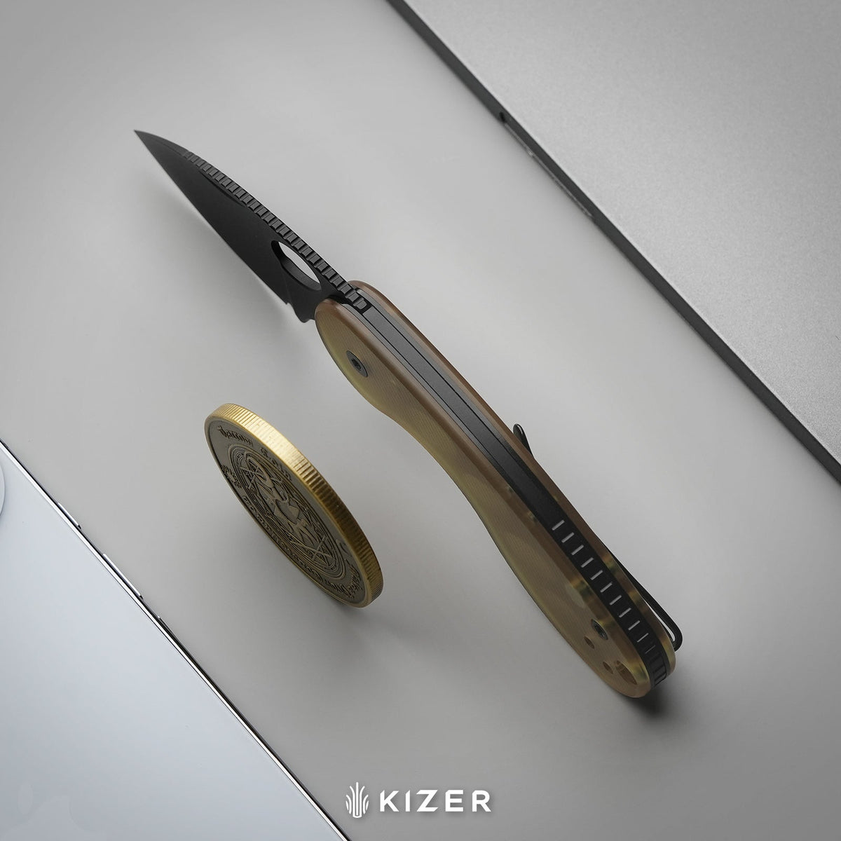 Microbe TSJ AirTi | KStop™ Slip joint | Aluminum | S35VN + Stonewashed  | KizerB™ 2742TSJA1