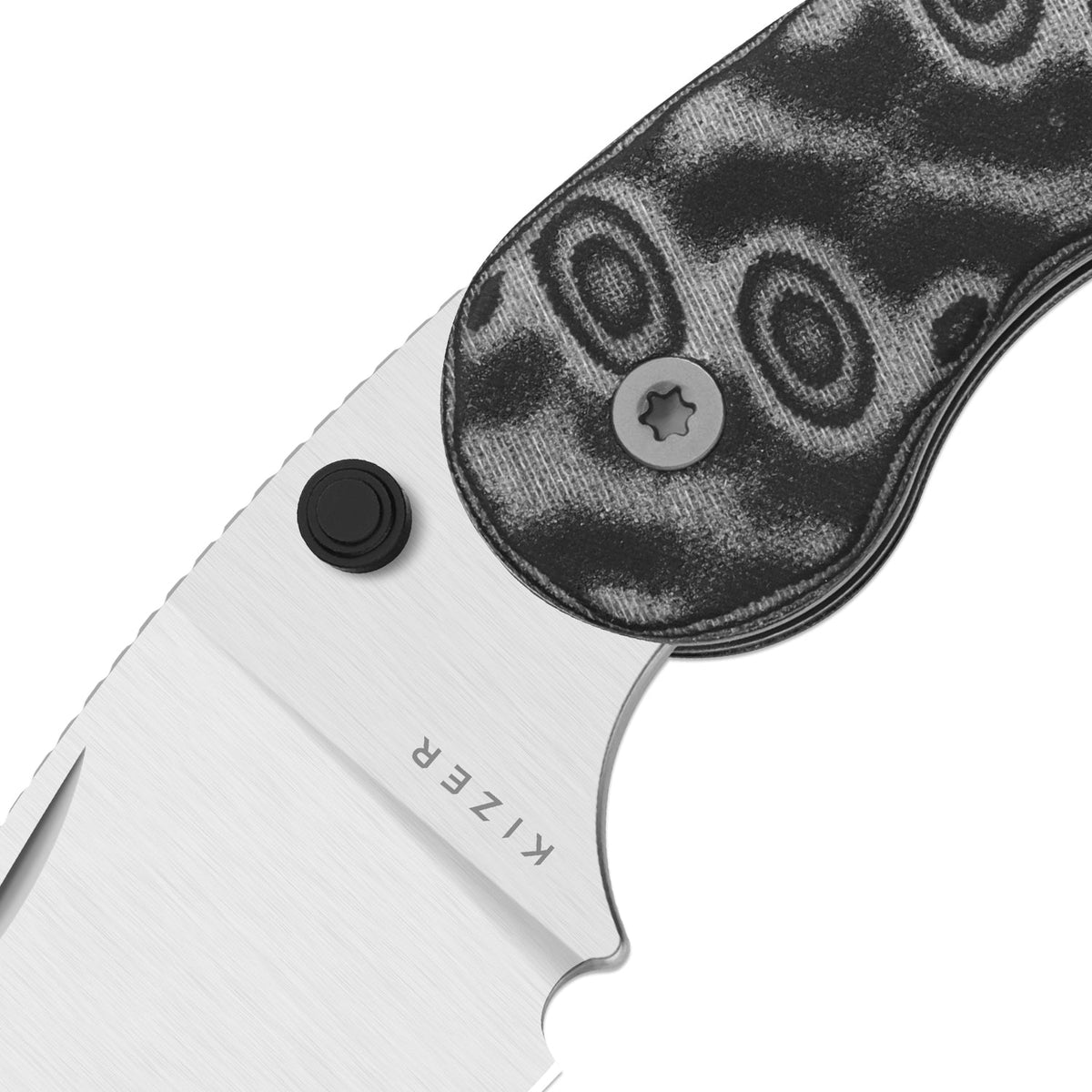 Microbe DSJ AirTi | Detent Slip Joint |  vortex pattern micarta | 14C28N + Satin | KizerV™ 2742DSJA2