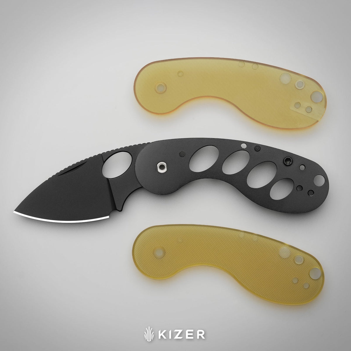 Microbe TSJ AirTi | KStop™ Slip joint |  Richlite | 14C28N + Stonewashed | KizerV™ 2742TSJA2