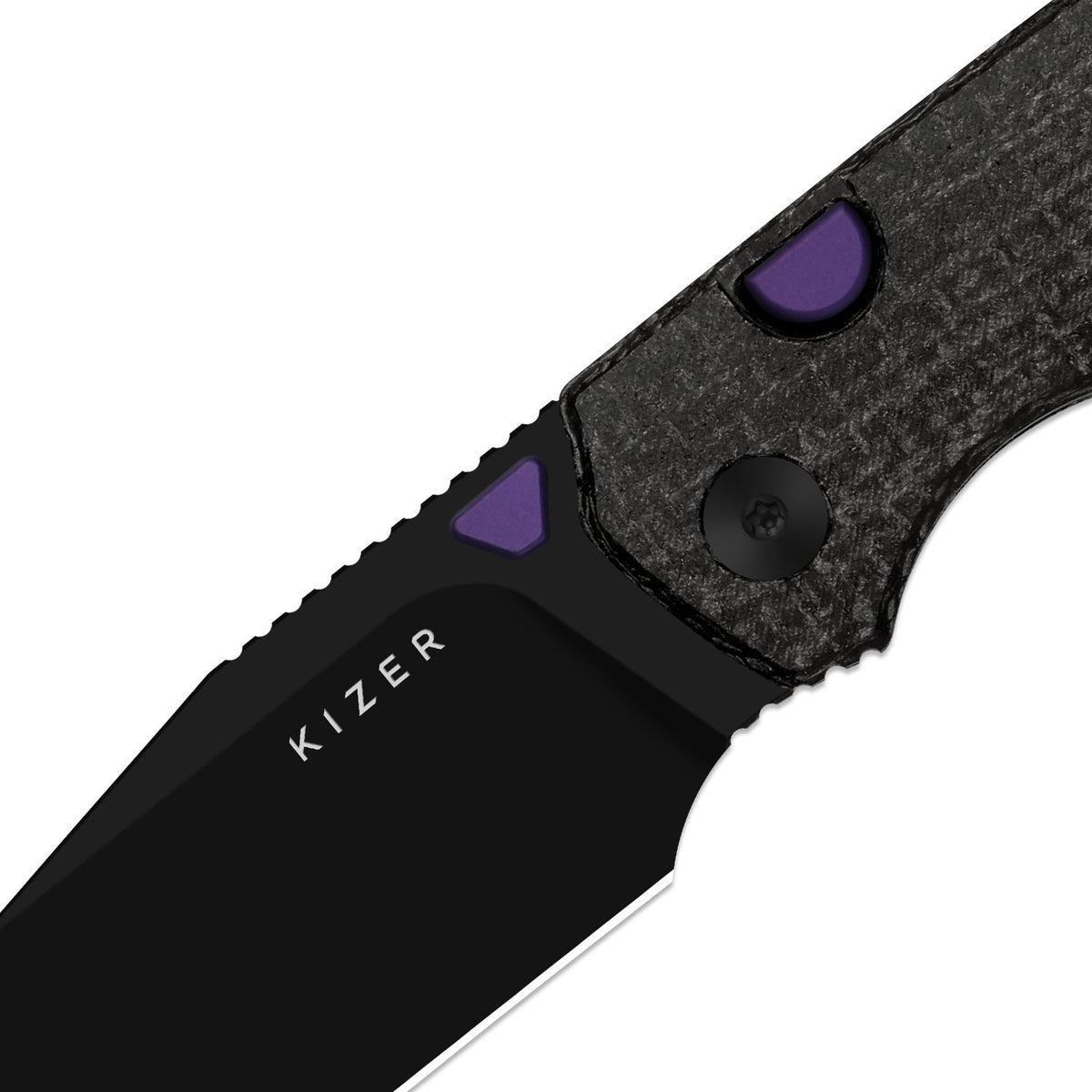 Wharning | Wharncliffe | Kizer Button Liner Lock™ | N690 | Micarta | KizerV™ 3738BW1