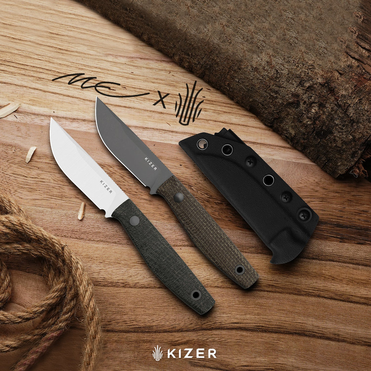 Dingo | Modified Drop Point | AEB-L | Micarta | Satin | KizerV™ 1121A2