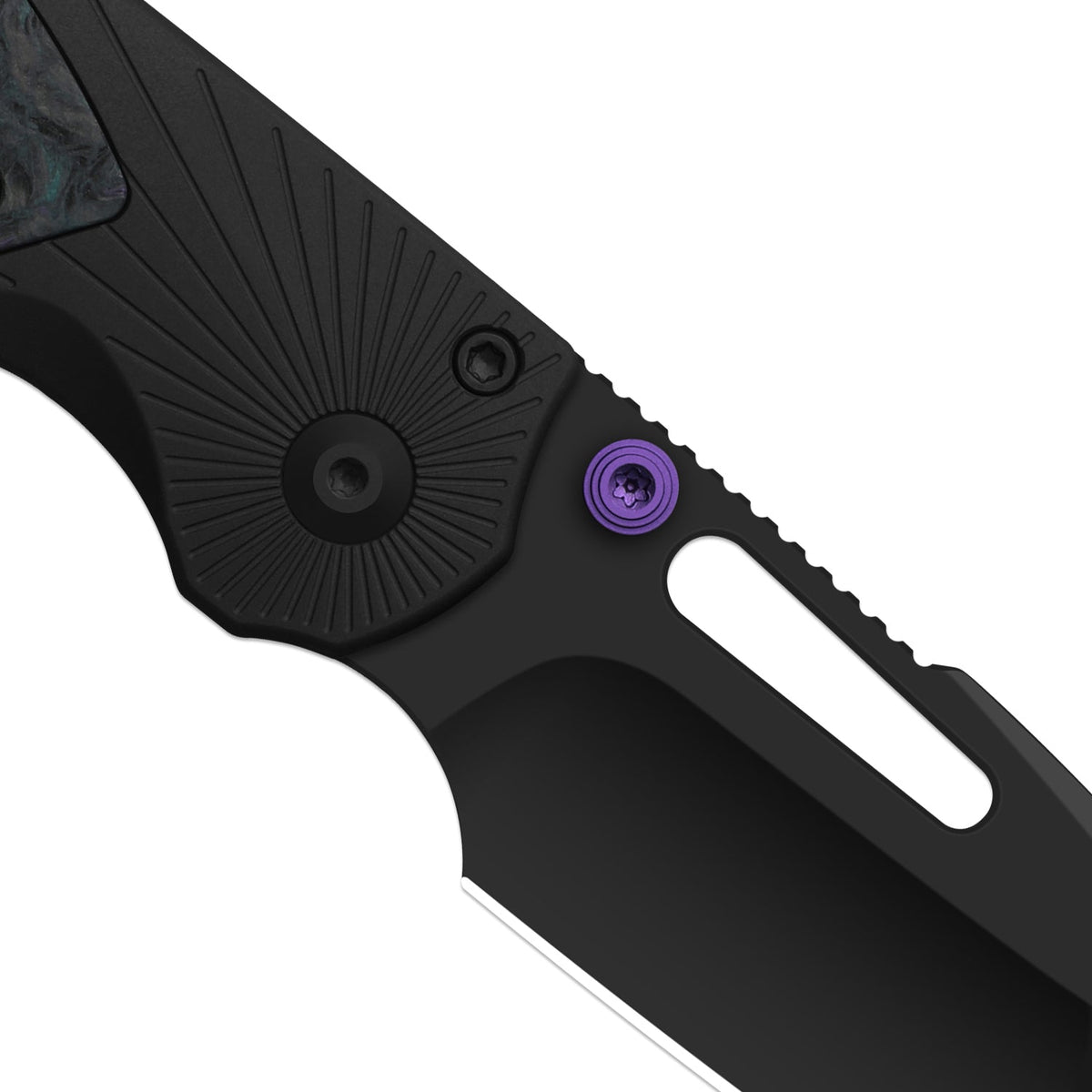 Durandal | Kizer Button Liner Lock™ | Aluminum &  Fatcarbon® Black Dark Matter  | S35VN + Black PVD Coating | KizerB™ 3765BD1