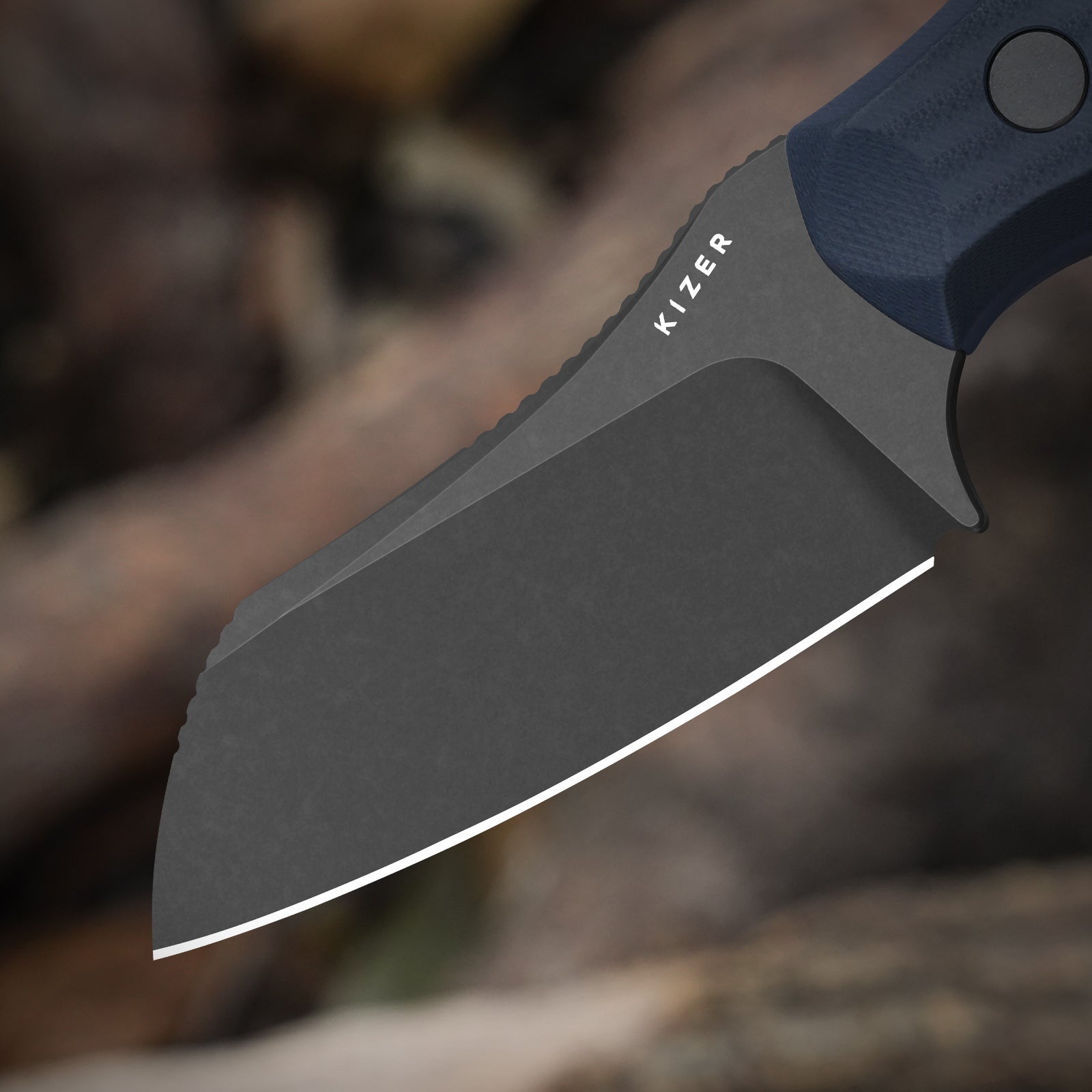 Bulldog Fix | One-Piece G10 Handle | 14C28N | Fixed Blade | KizerV™ 1116A1