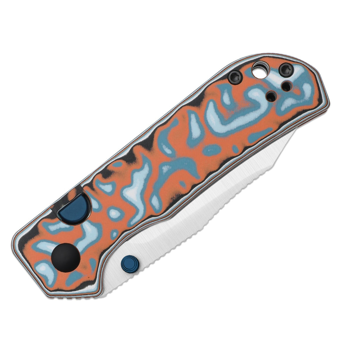 Nice Guy | Clip Point | AEB-L + Satin | vortex pattern micarta | KizerV™ 3011BCA2