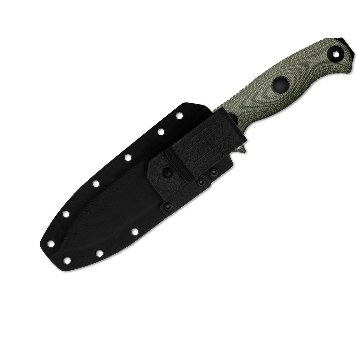 Drop Bear Fix 7 HexShox™ | AEB-L + Black PVD Stonewashed | Micarta & Orange TPV | Drop Point | KizerV™ 1103HSD2