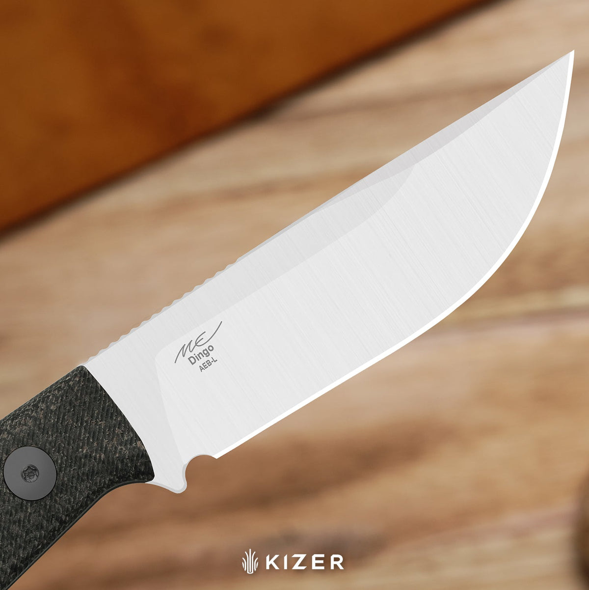 Dingo | Modified Drop Point | AEB-L | Micarta | Satin | KizerV™ 1121A2