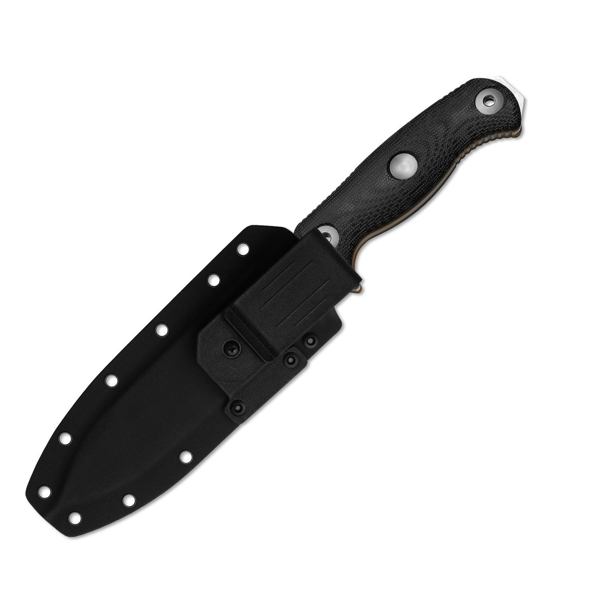 Drop Bear Fix 7 HexShox™ | AEB-L + Stonewashed | Micarta & Orange TPV | Drop Point | KizerV™ 1103HSD1