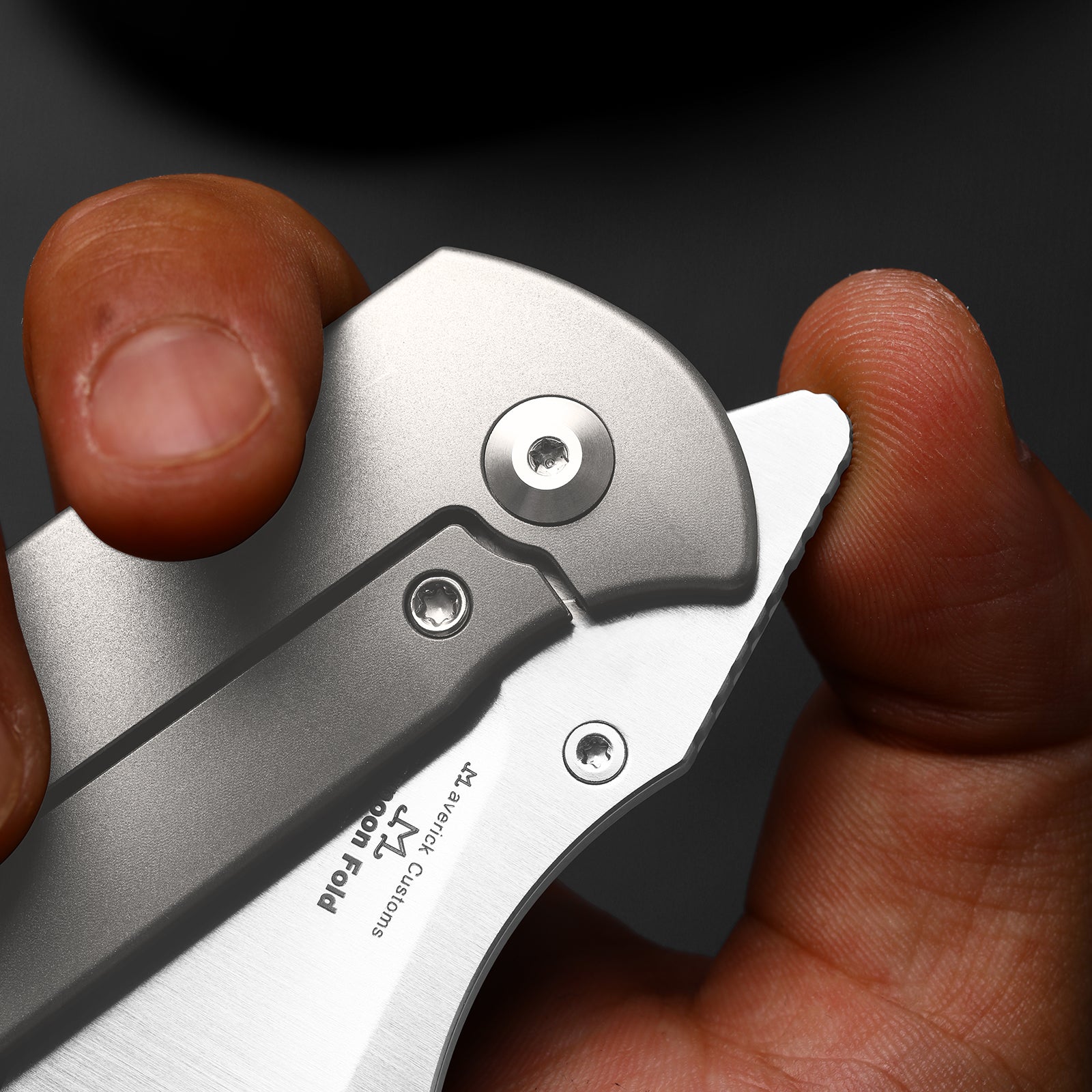 HARPOON FOLD | Elmax + Hollow Grind + Matte DLC Ultra | FRAME LOCK | Titanium | KizerB™ 4784A3