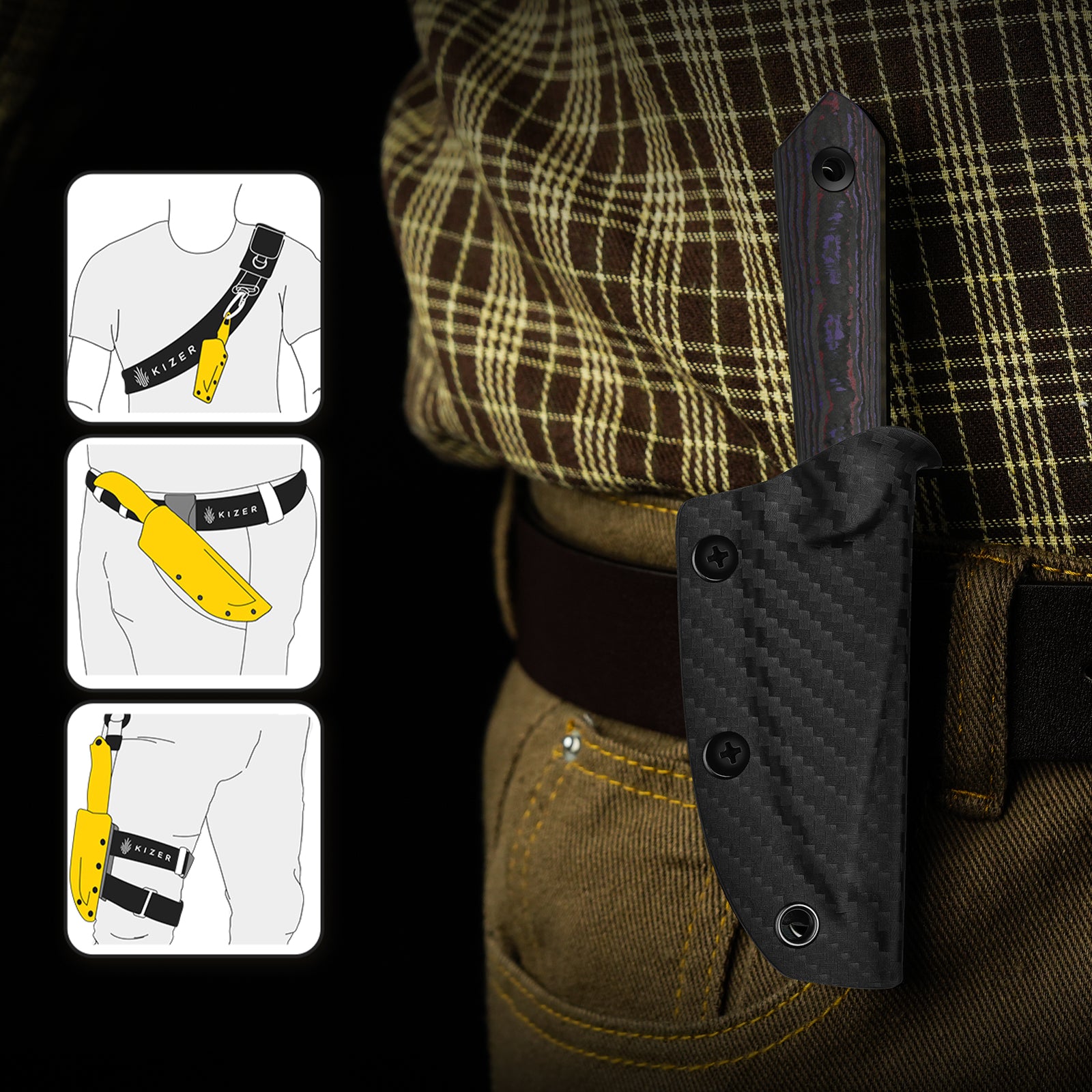 Mini Harpoon | S45VN | Fat Carbon | KizerB™ 1040S9