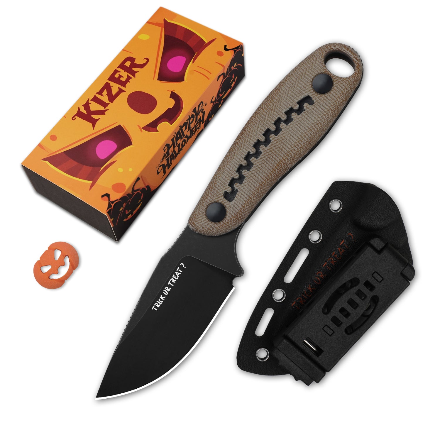 Halloween | Hare | D2 | Micarta & G10 | KizerV™ 1077HW1 | Limited