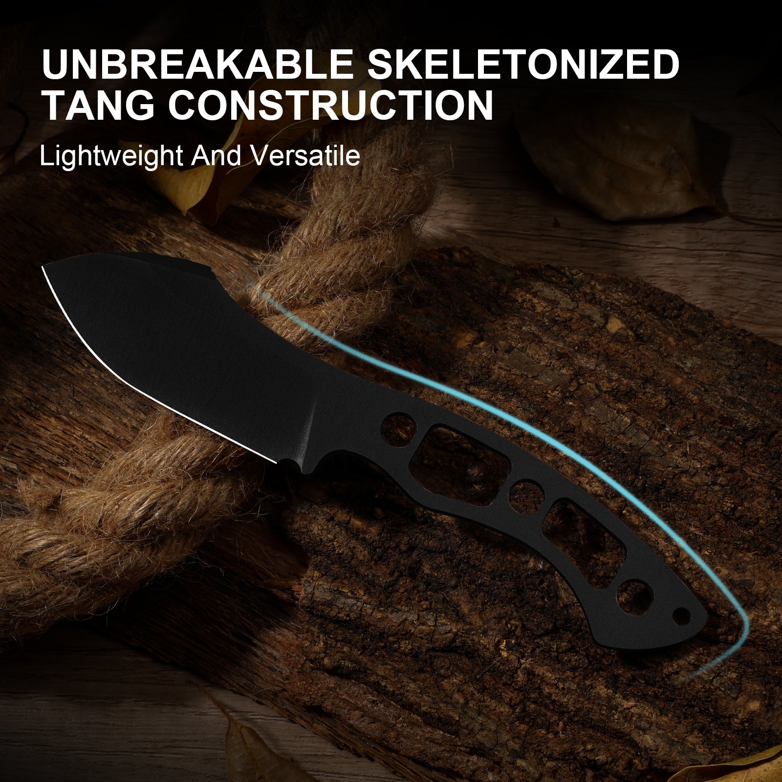 Rook | 10V | Richlite | Fixed Blade | KizerV™ 1090A1