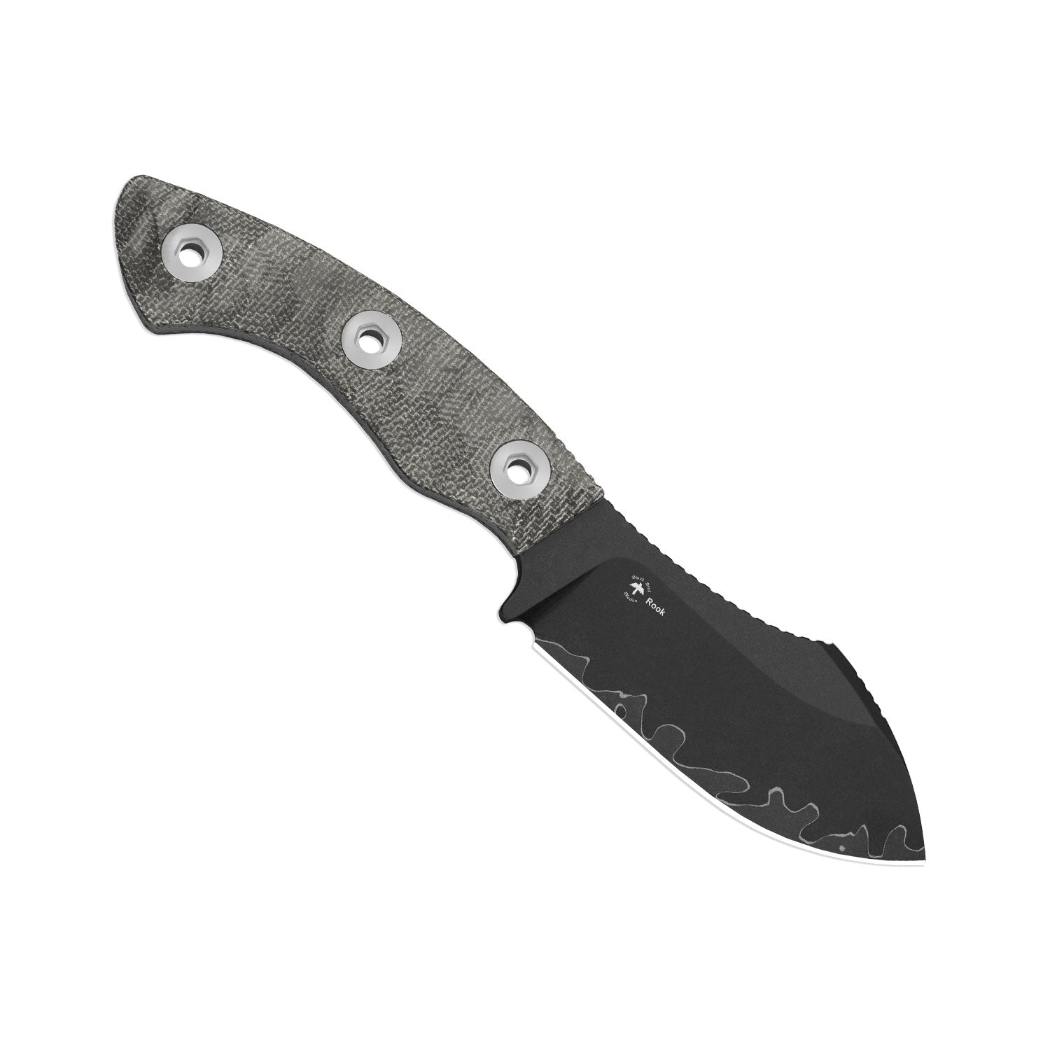 Rook | 3-layer Composite Steel | Norplex UltreX Micarta | Fixed Blade | KizerV™ 1090A2