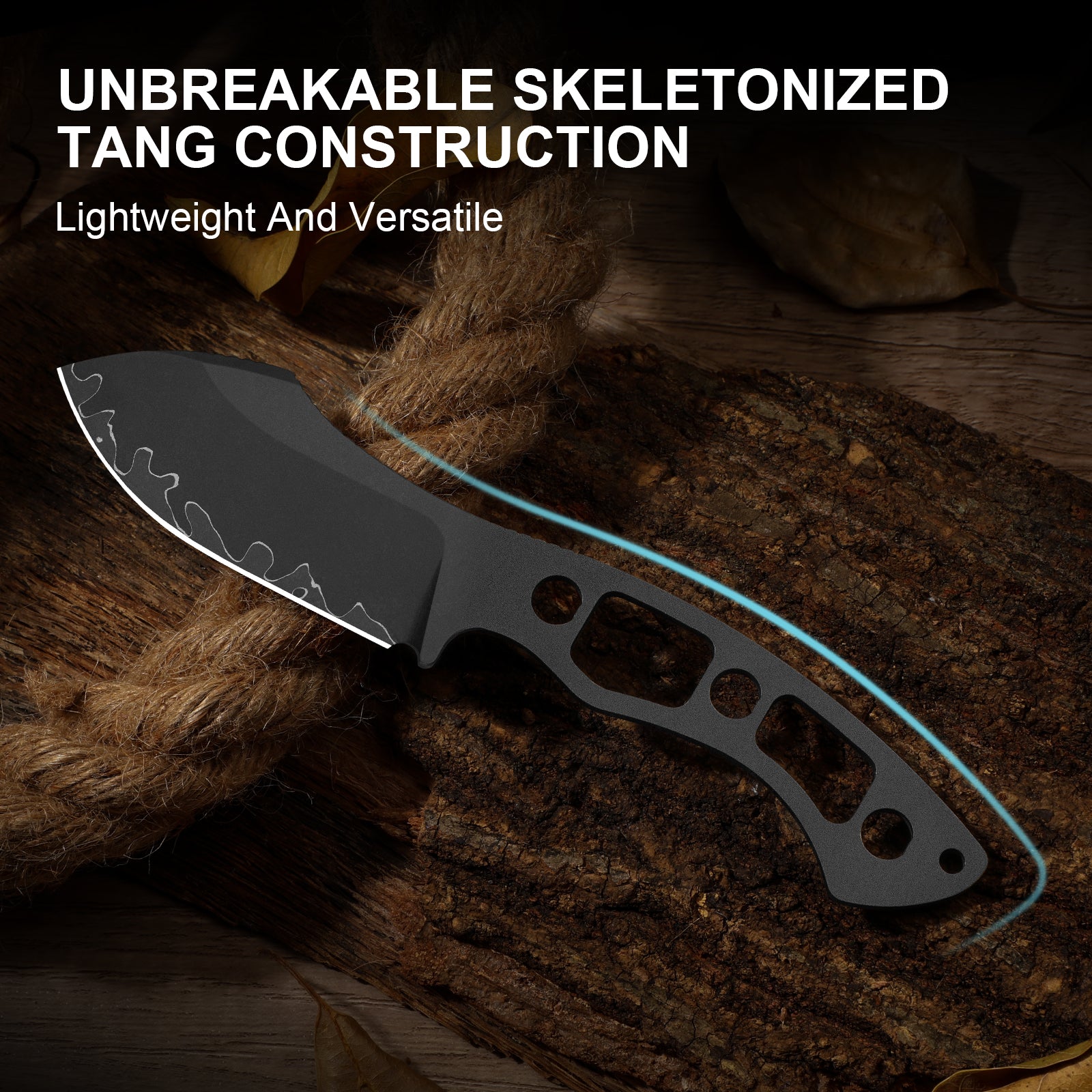 Rook | 3-layer Composite Steel | Norplex UltreX Micarta | Fixed Blade | KizerV™ 1090A2