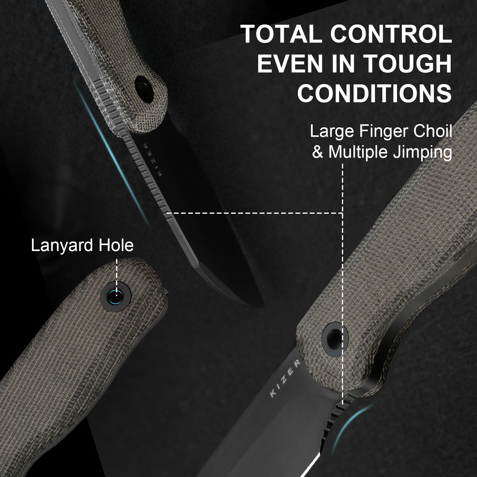 Drop Bear® Fix | Ultra DLC Matte | Norplex UltreX™ Micarta | S45VN | KizerB™ 1093A3