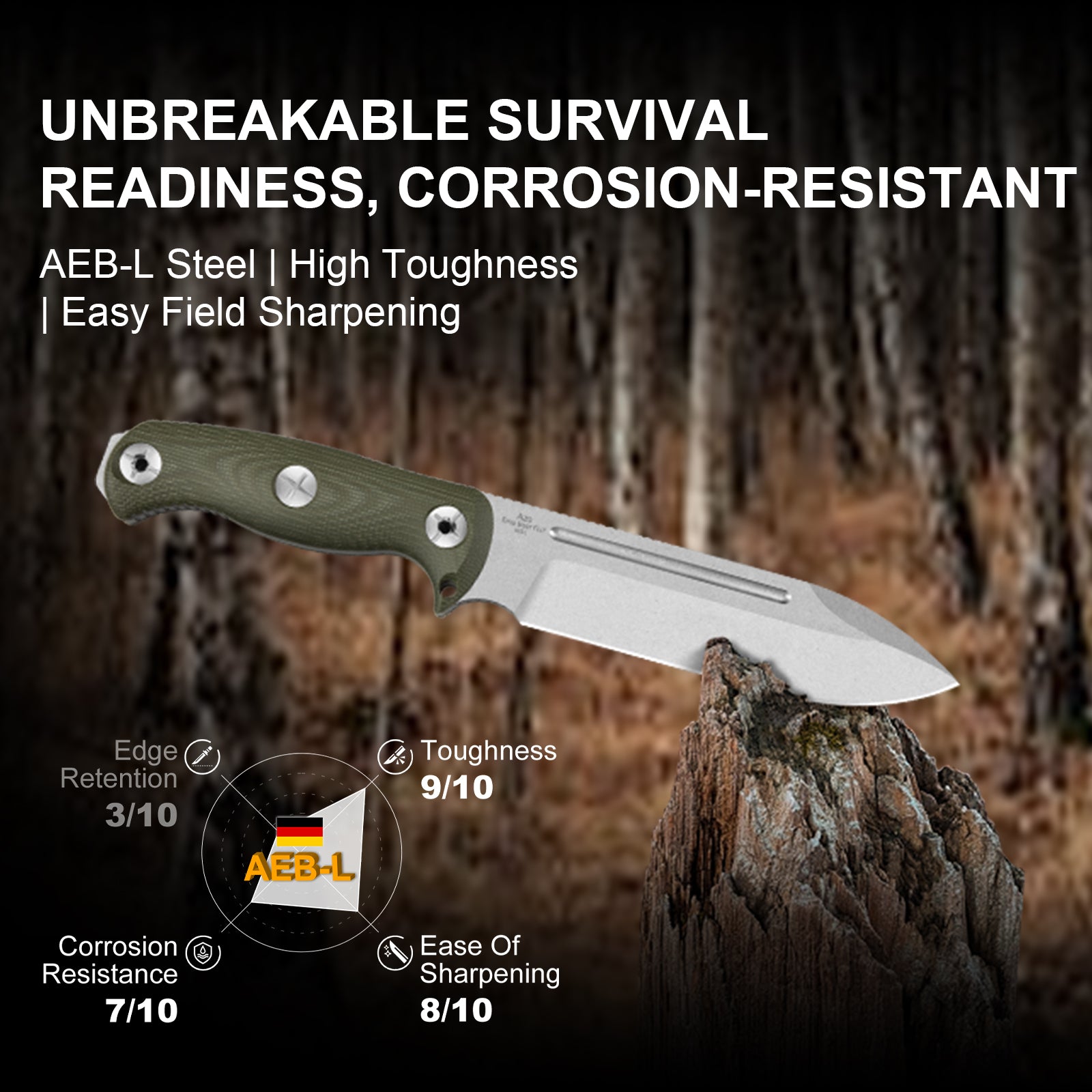Drop Bear® Fix 7 | AEB-L | Micarta | KizerV™ 1103A1