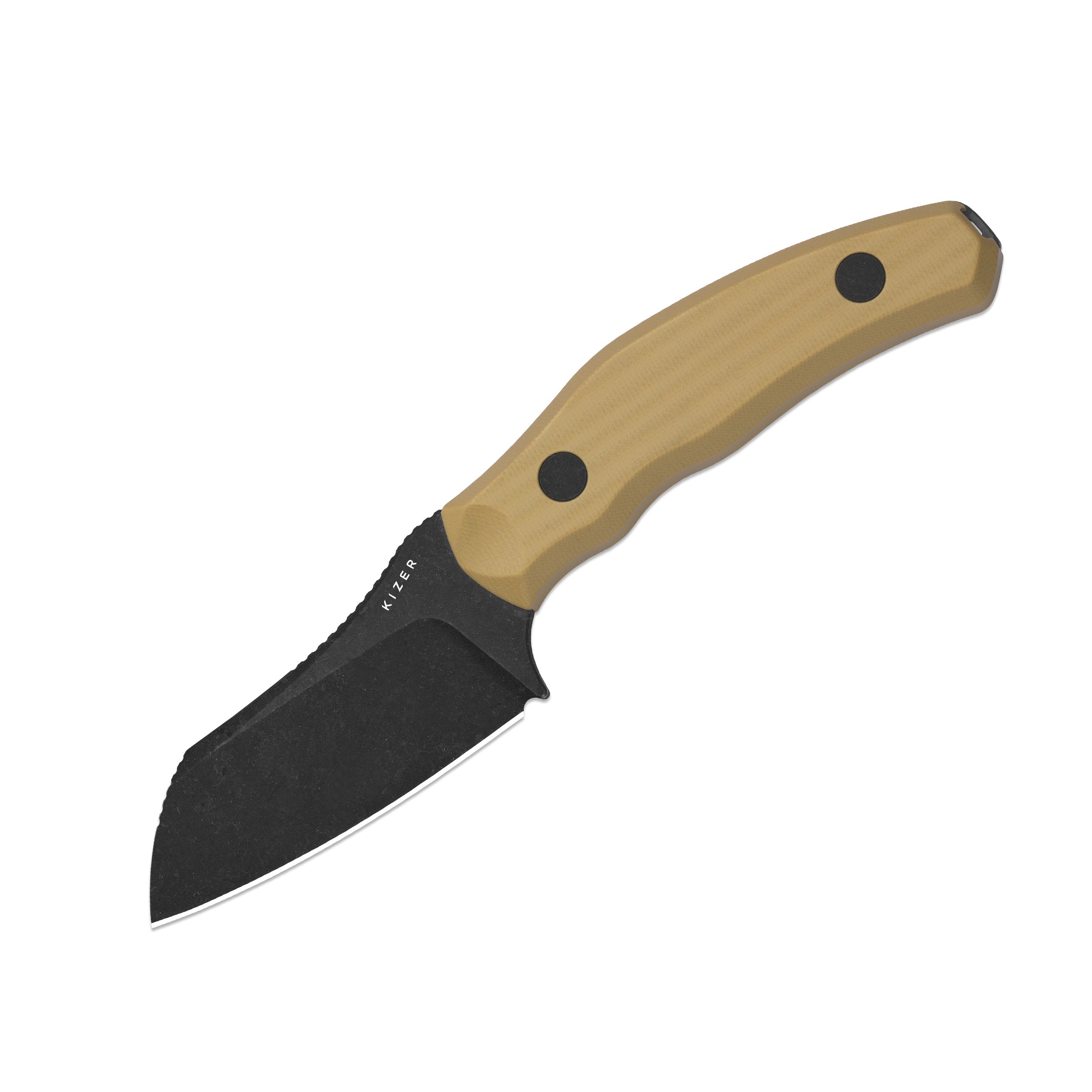 Bulldog Fix | One-Piece G10 Handle | 14C28N | Fixed Blade | KizerV™ 1116A2