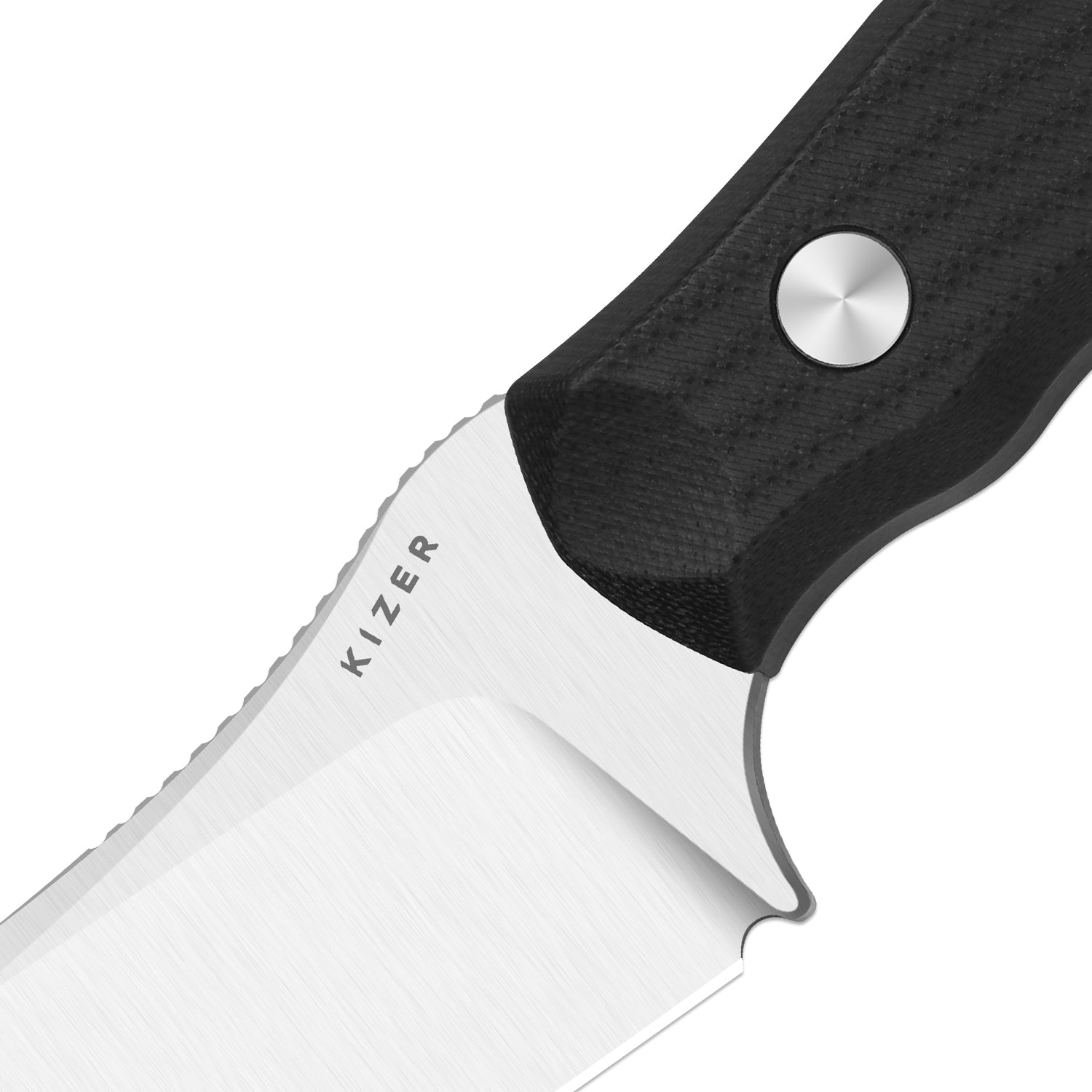 Bulldog Fix | One-Piece G10 Handle | 14C28N | Fixed Blade | KizerV™ 1116A3