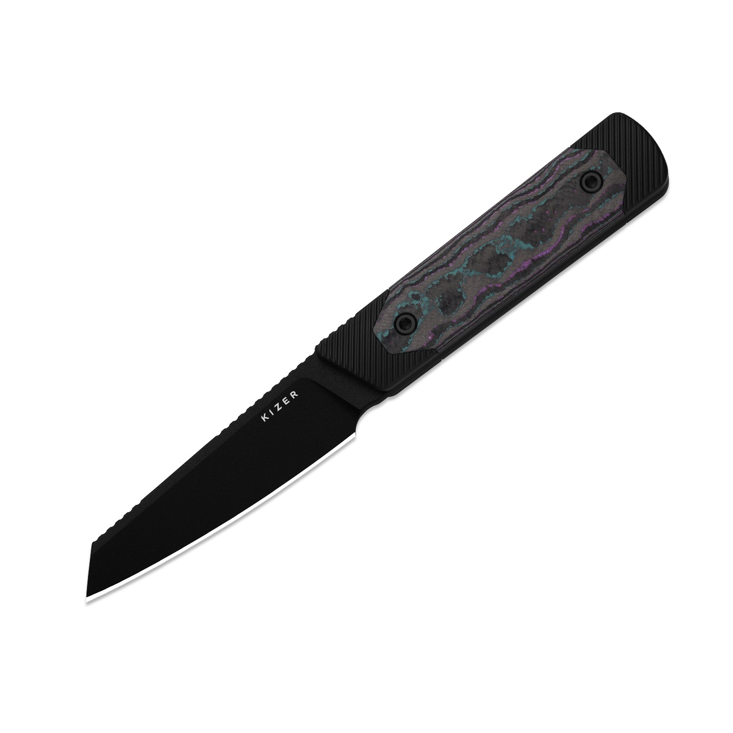 Hallow | Aluminium + Camo Carbon JAZZ  | CPM 10V | KizerB™ 1123A1