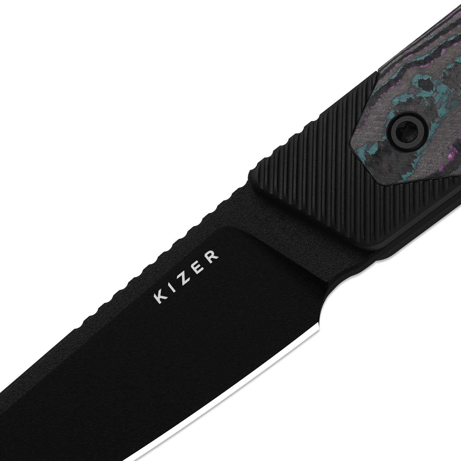 Hallow | Aluminium + Camo Carbon JAZZ  | CPM 10V | KizerB™ 1123A1